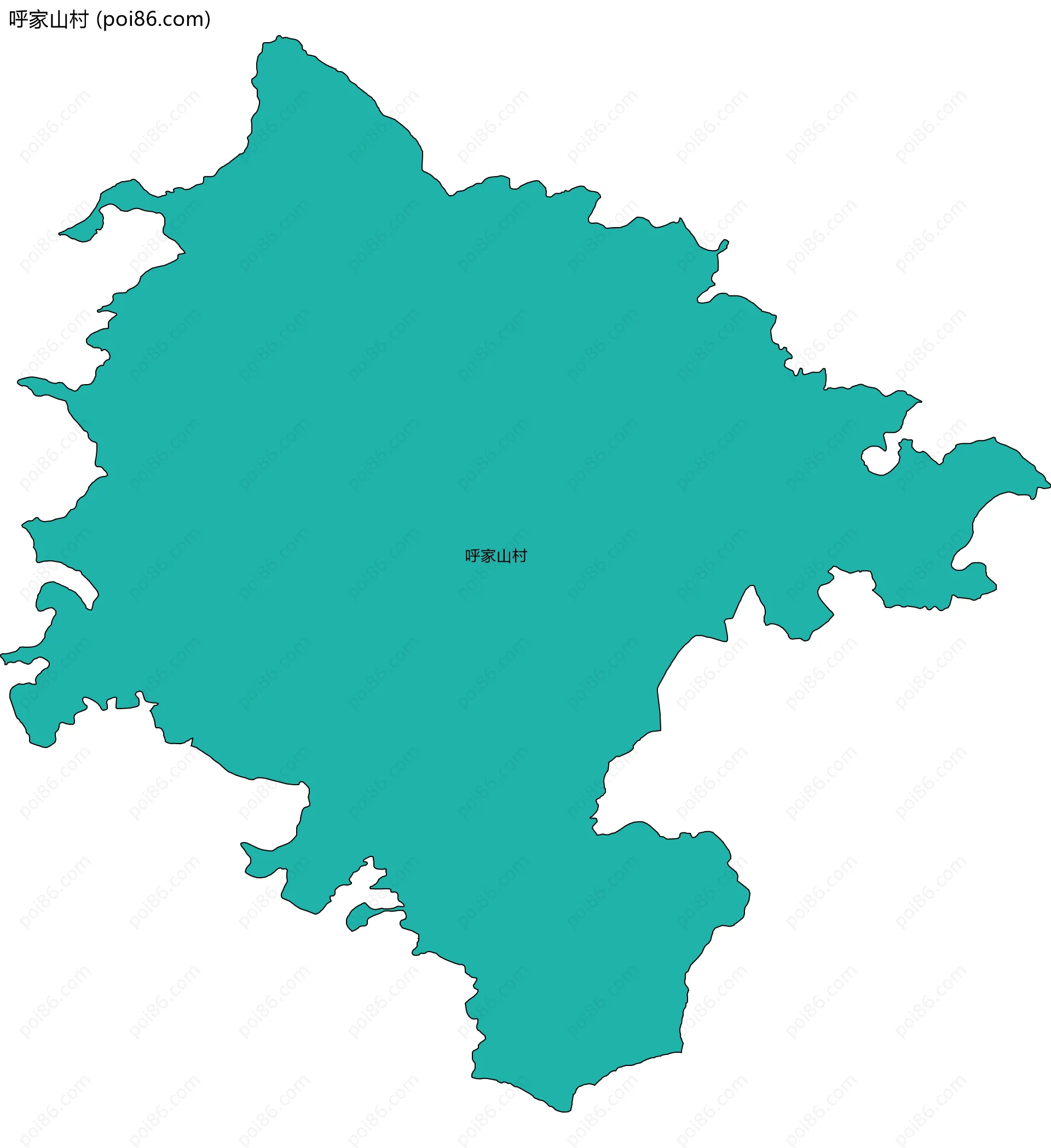 呼家山村边界地图