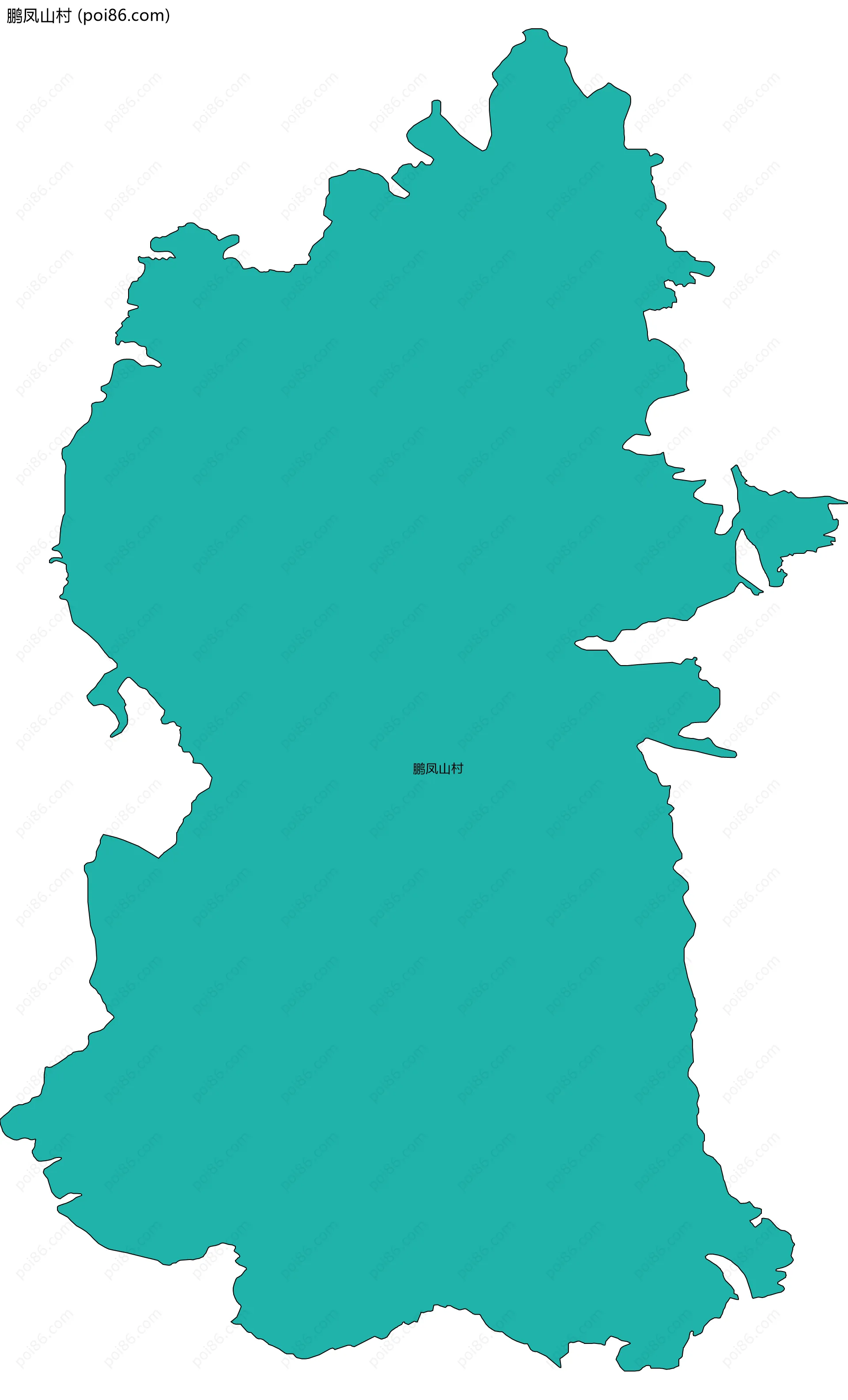 鹏凤山村边界地图