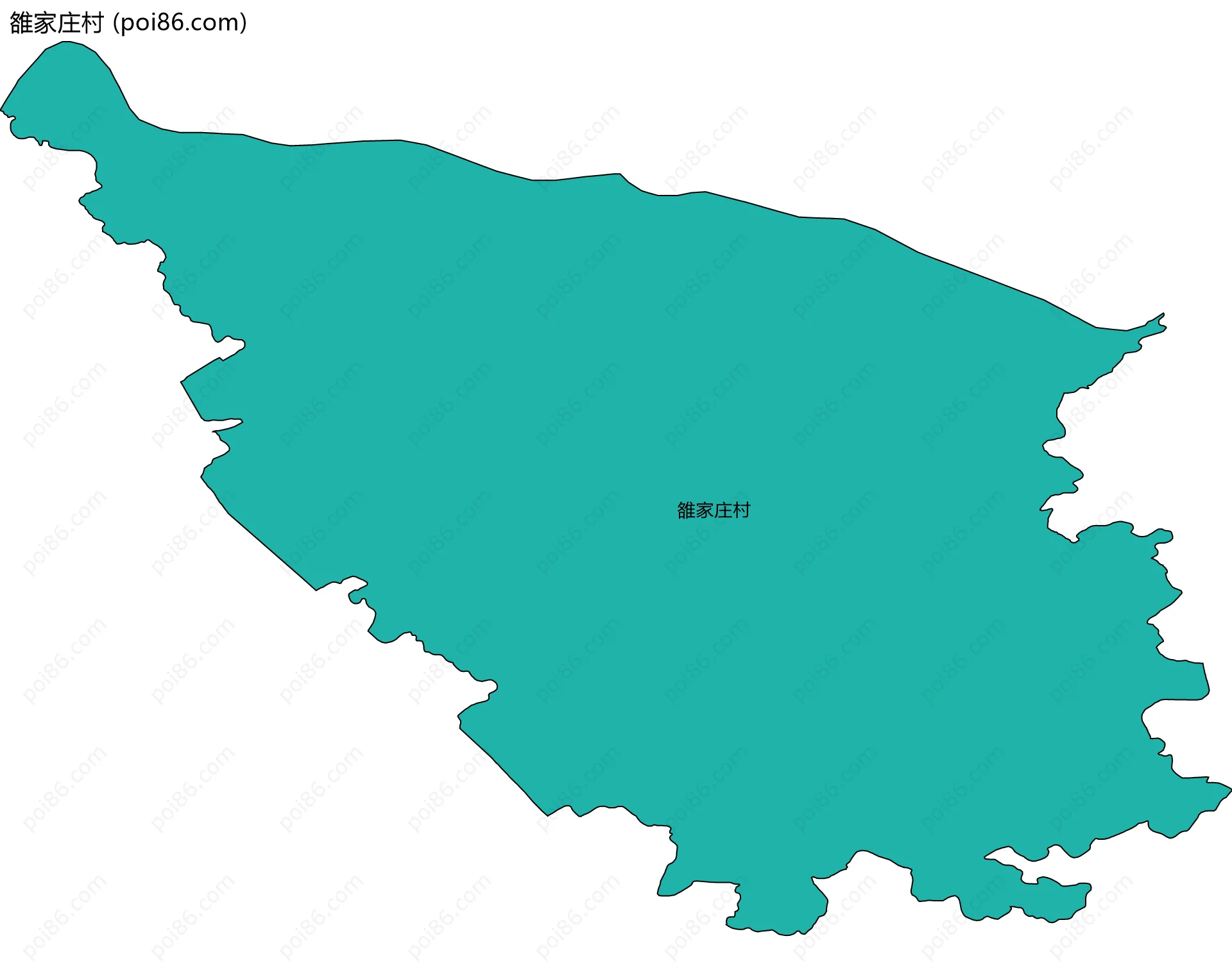 雒家庄村边界地图