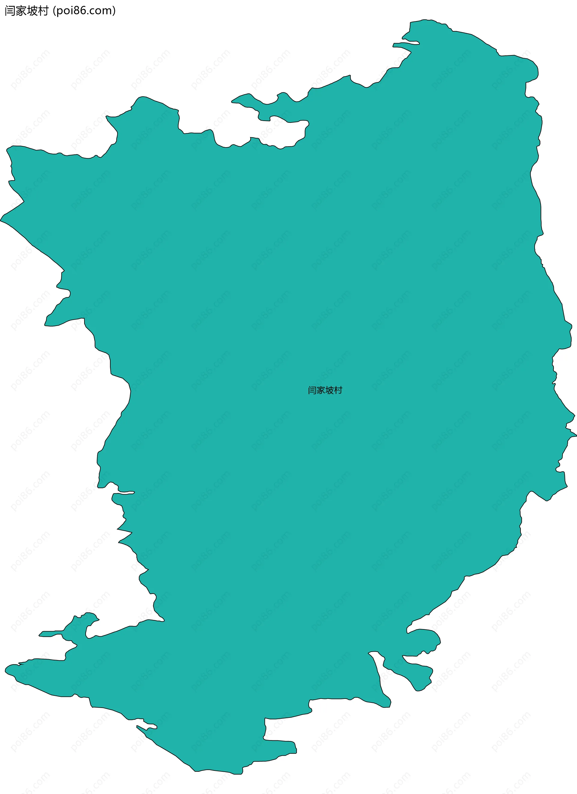 闫家坡村边界地图