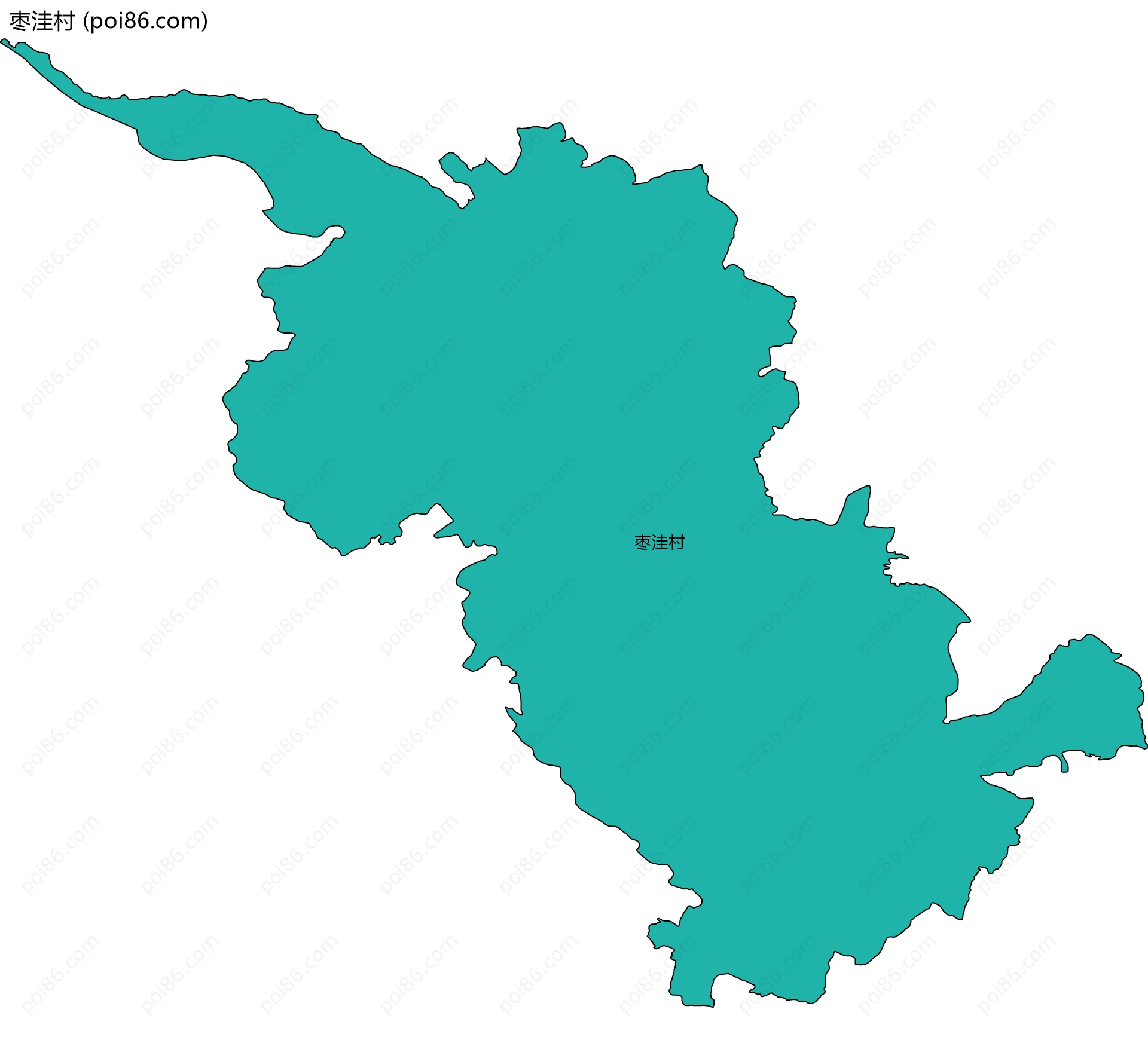 枣洼村边界地图