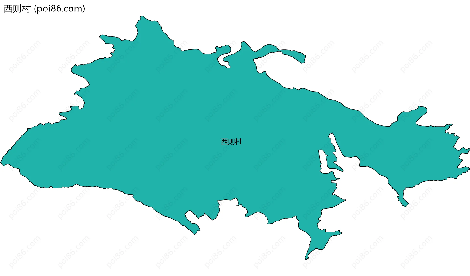 西则村边界地图