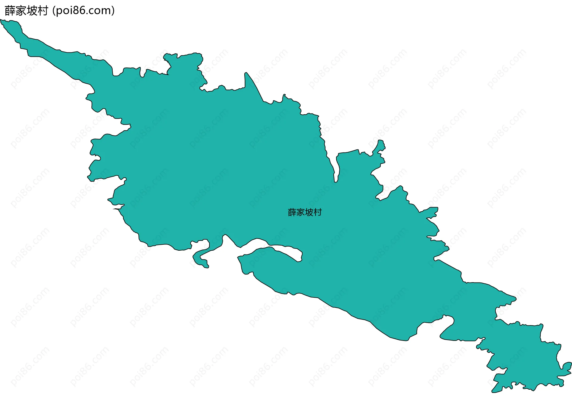 薛家坡村边界地图