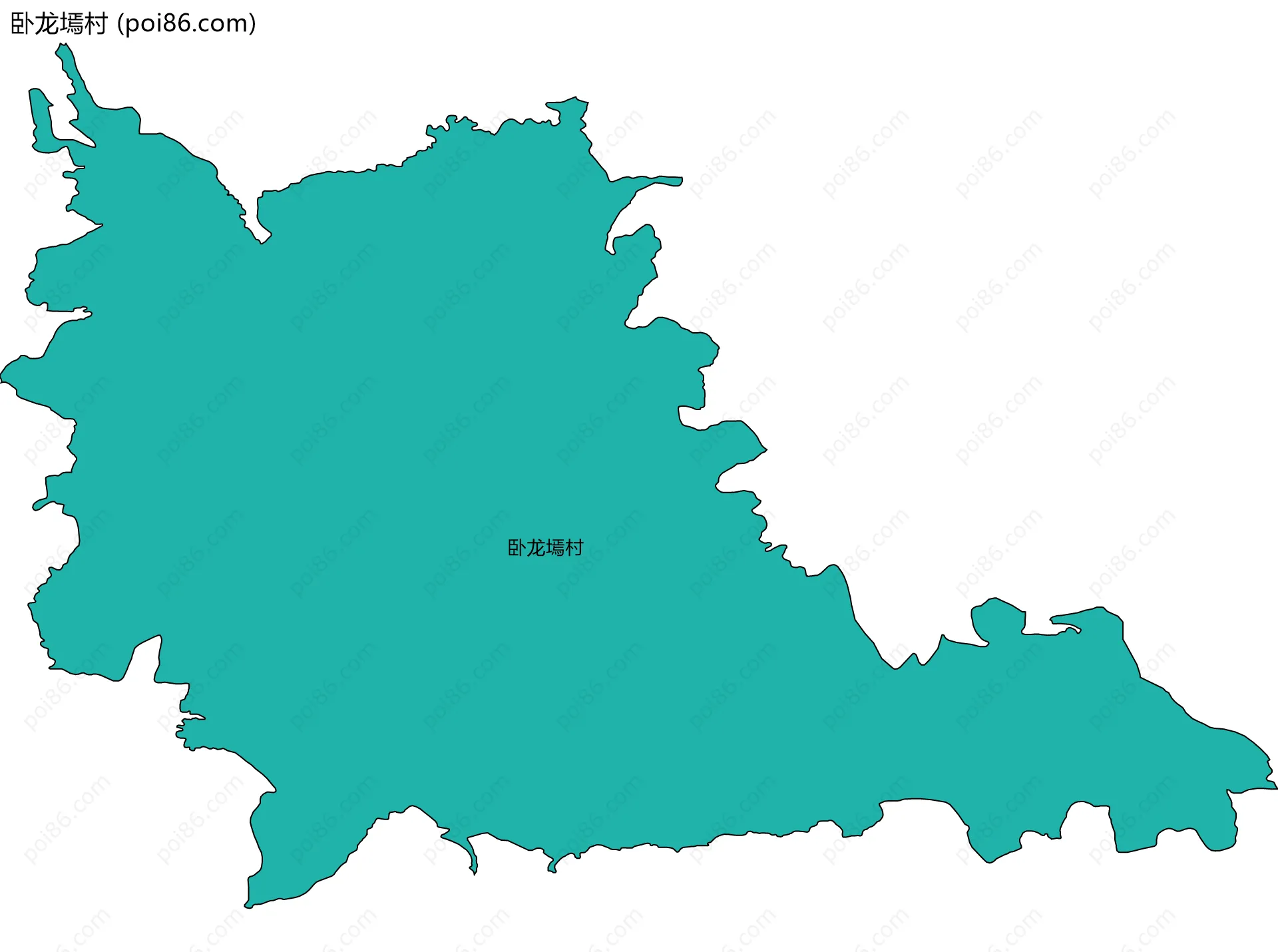 卧龙墕村边界地图
