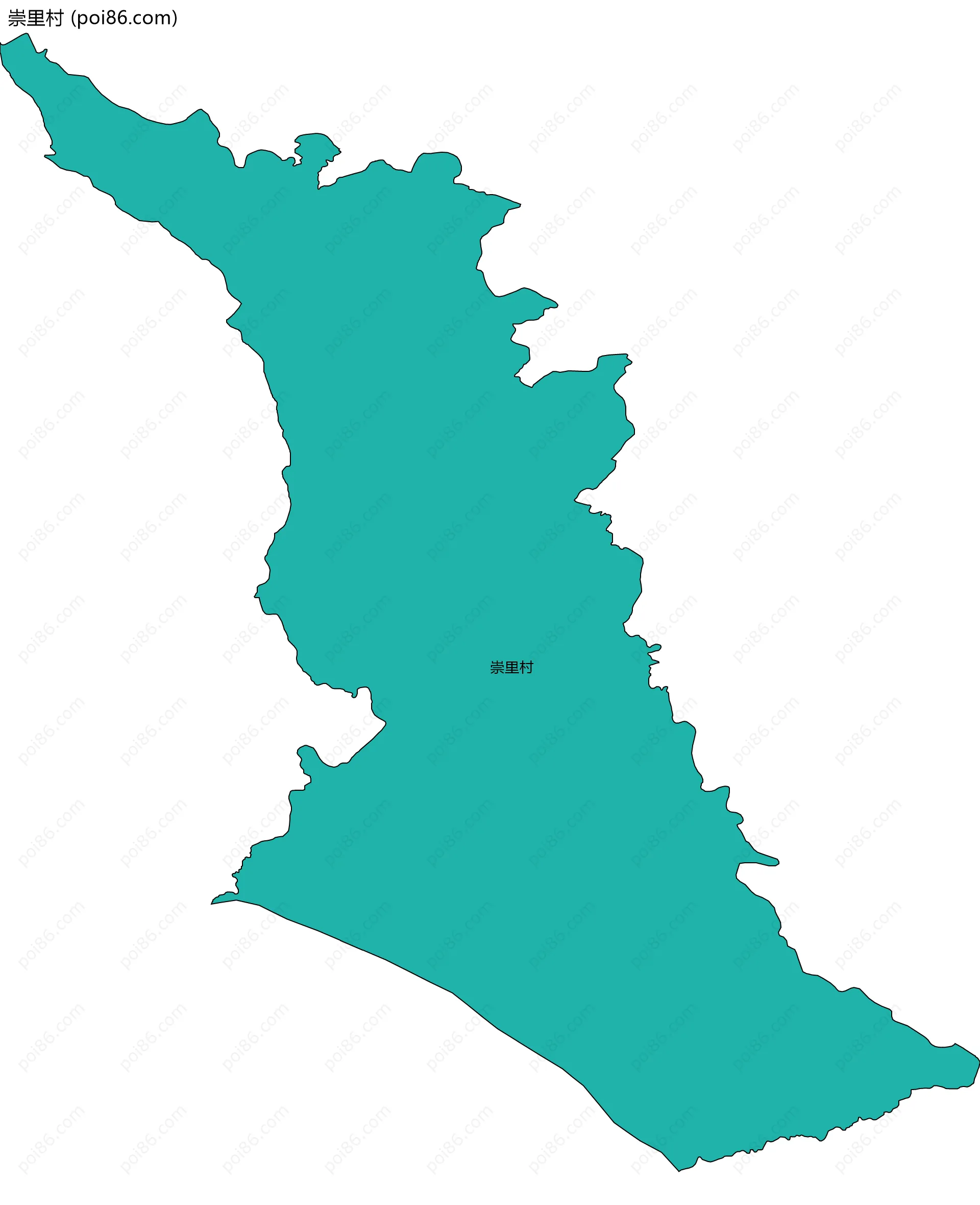 崇里村边界地图
