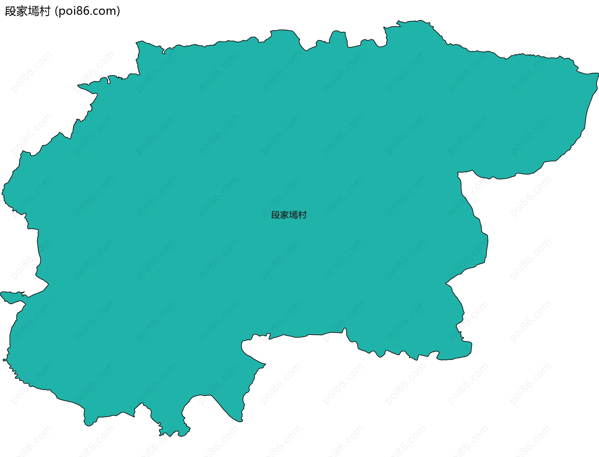 段家墕村边界地图