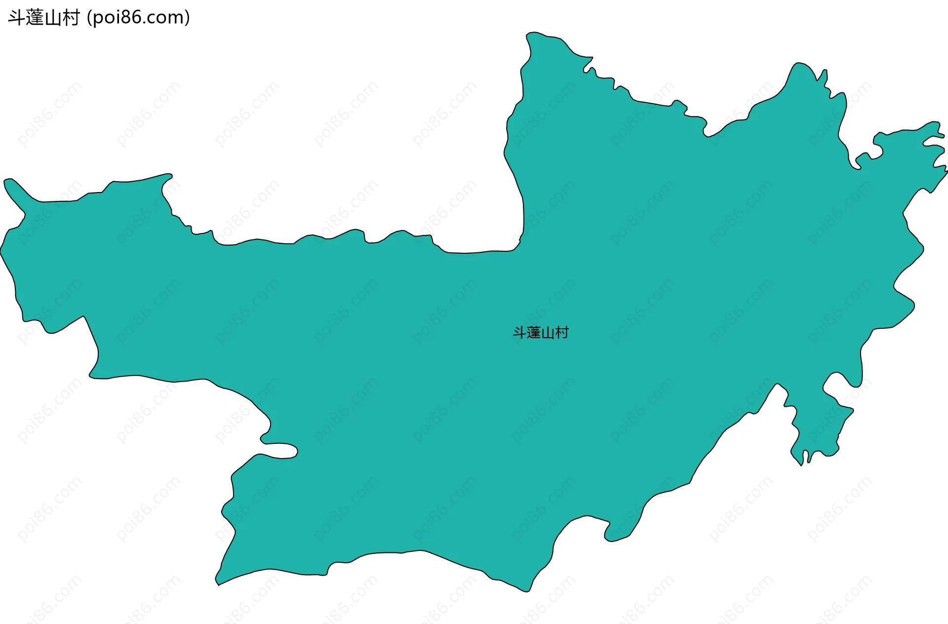 斗蓬山村边界地图