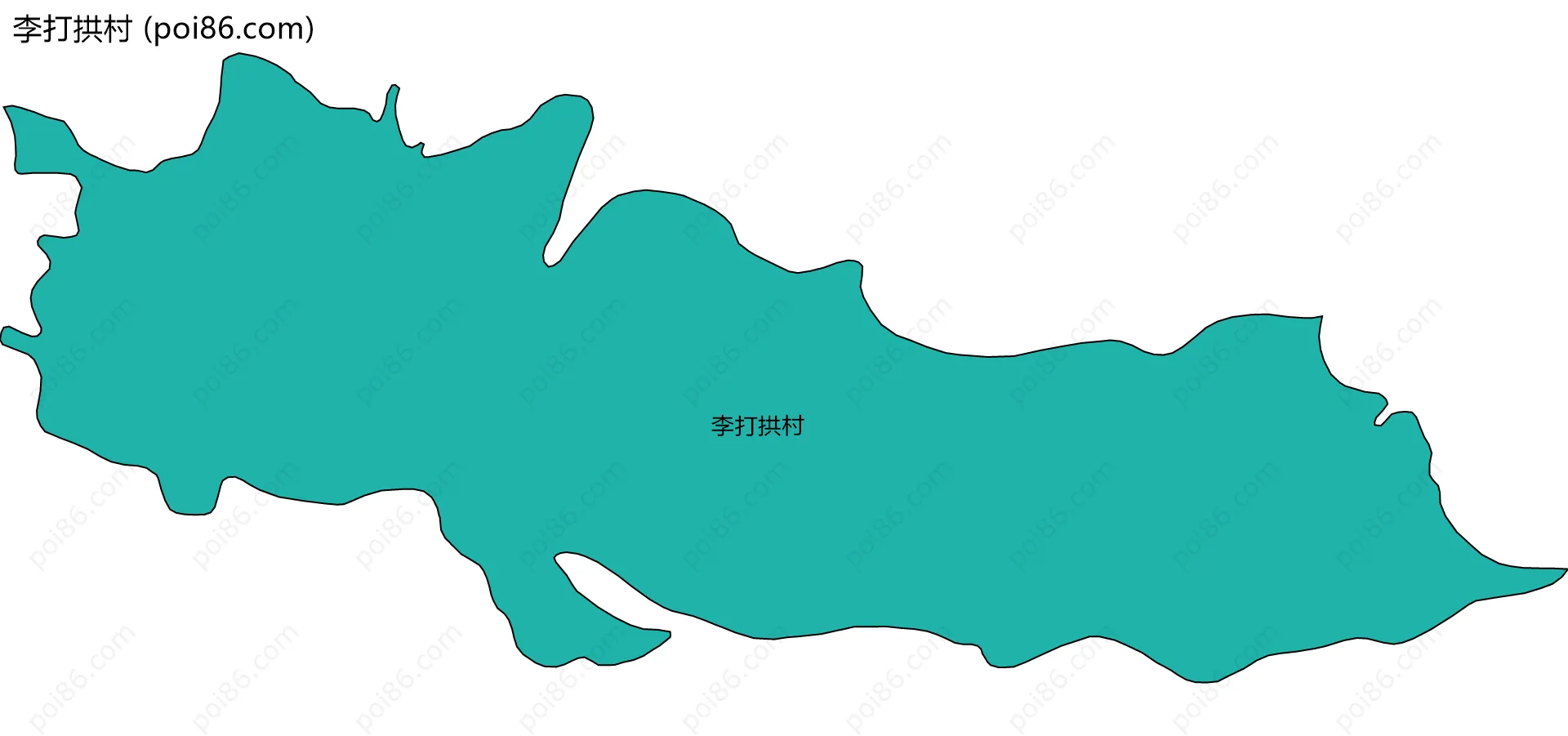 李打拱村边界地图