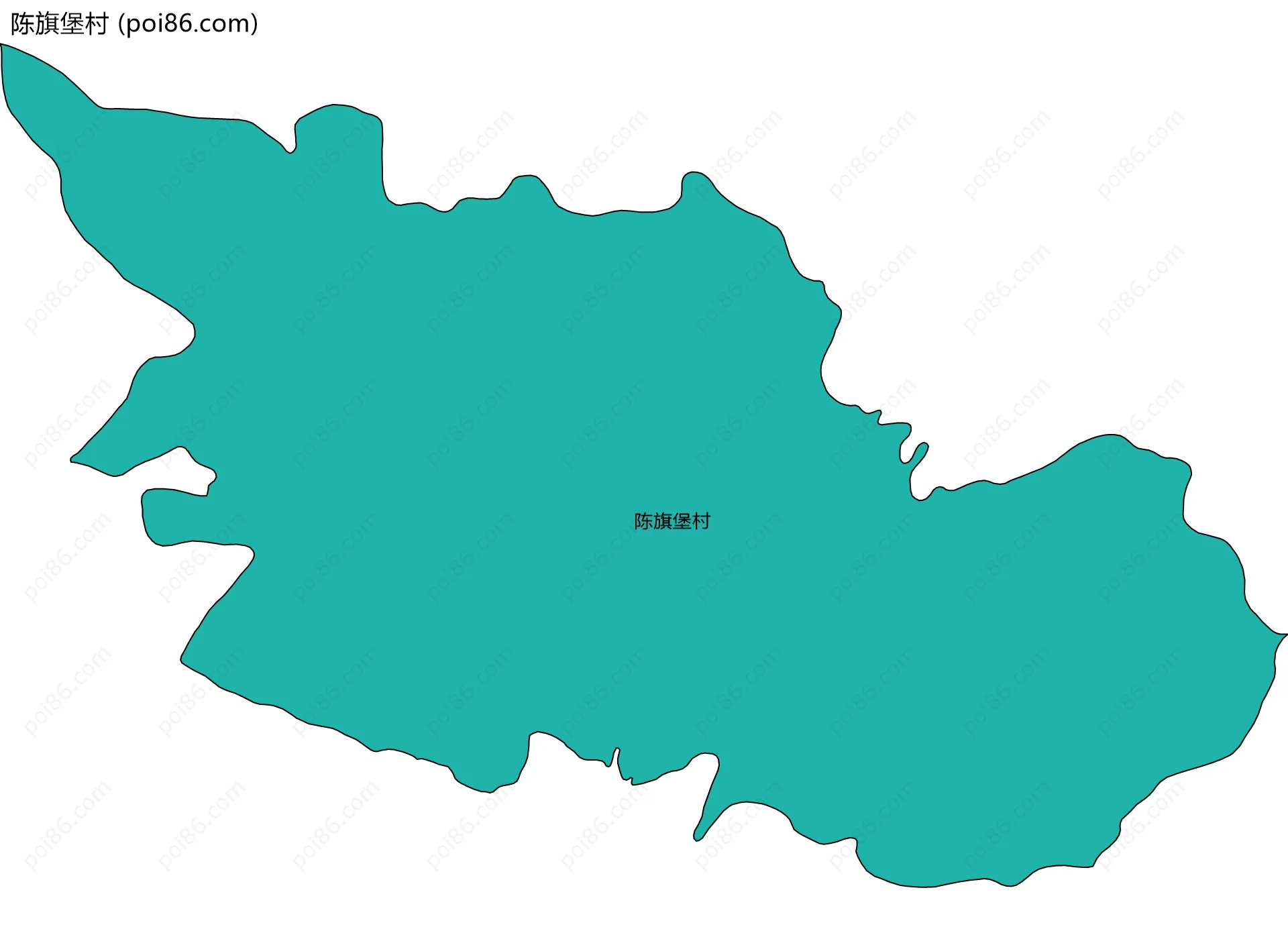 陈旗堡村边界地图