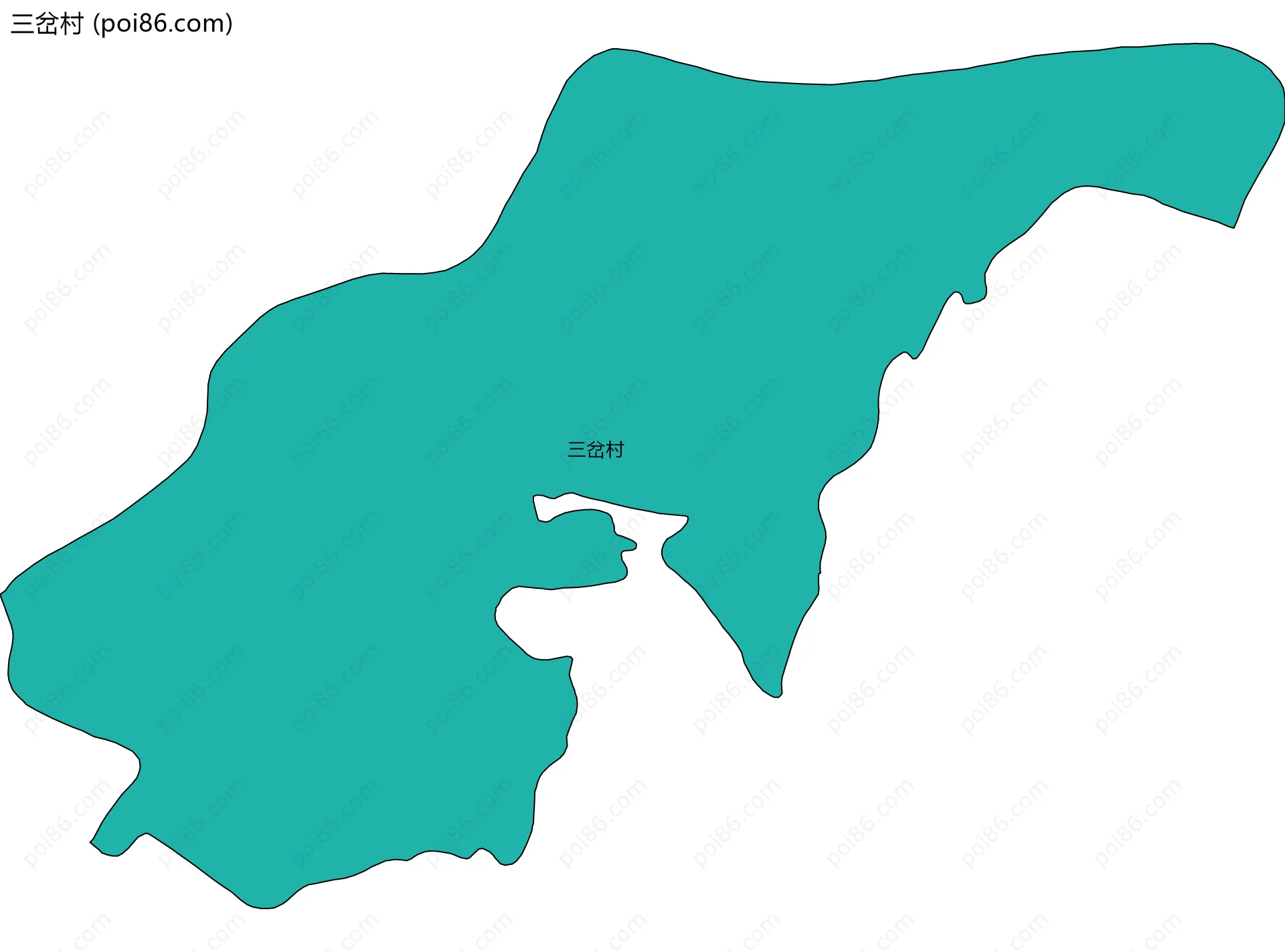 三岔村边界地图