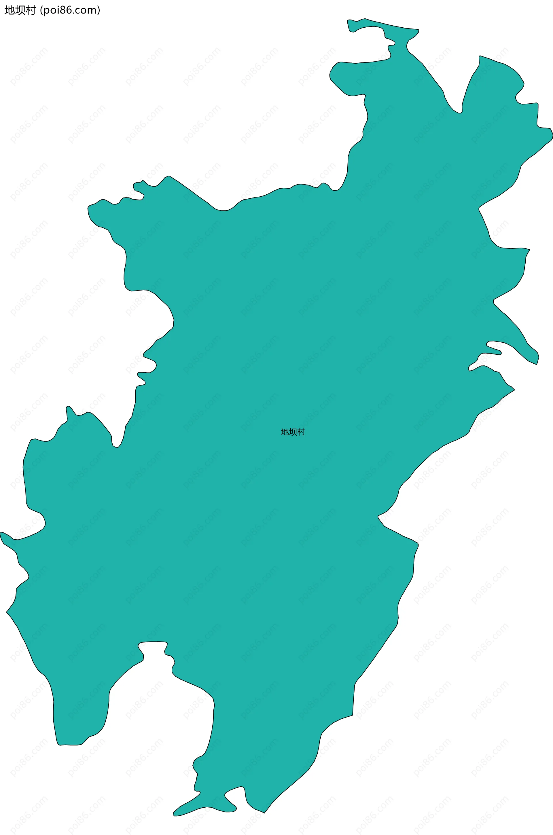 地坝村边界地图
