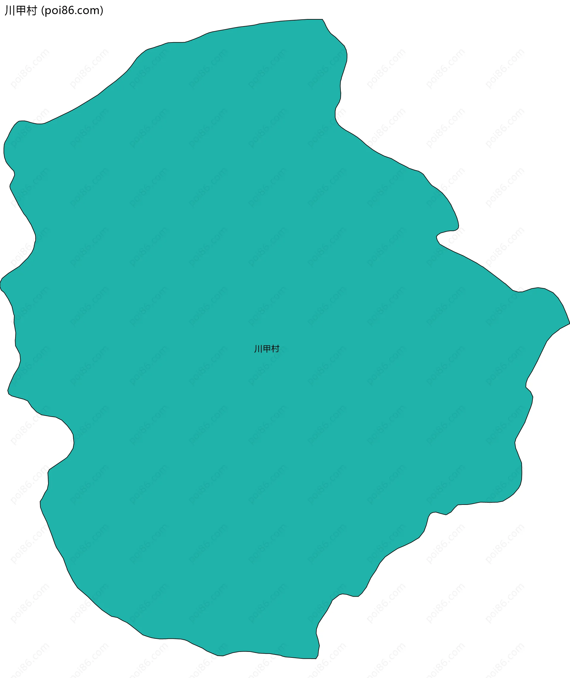 川甲村边界地图