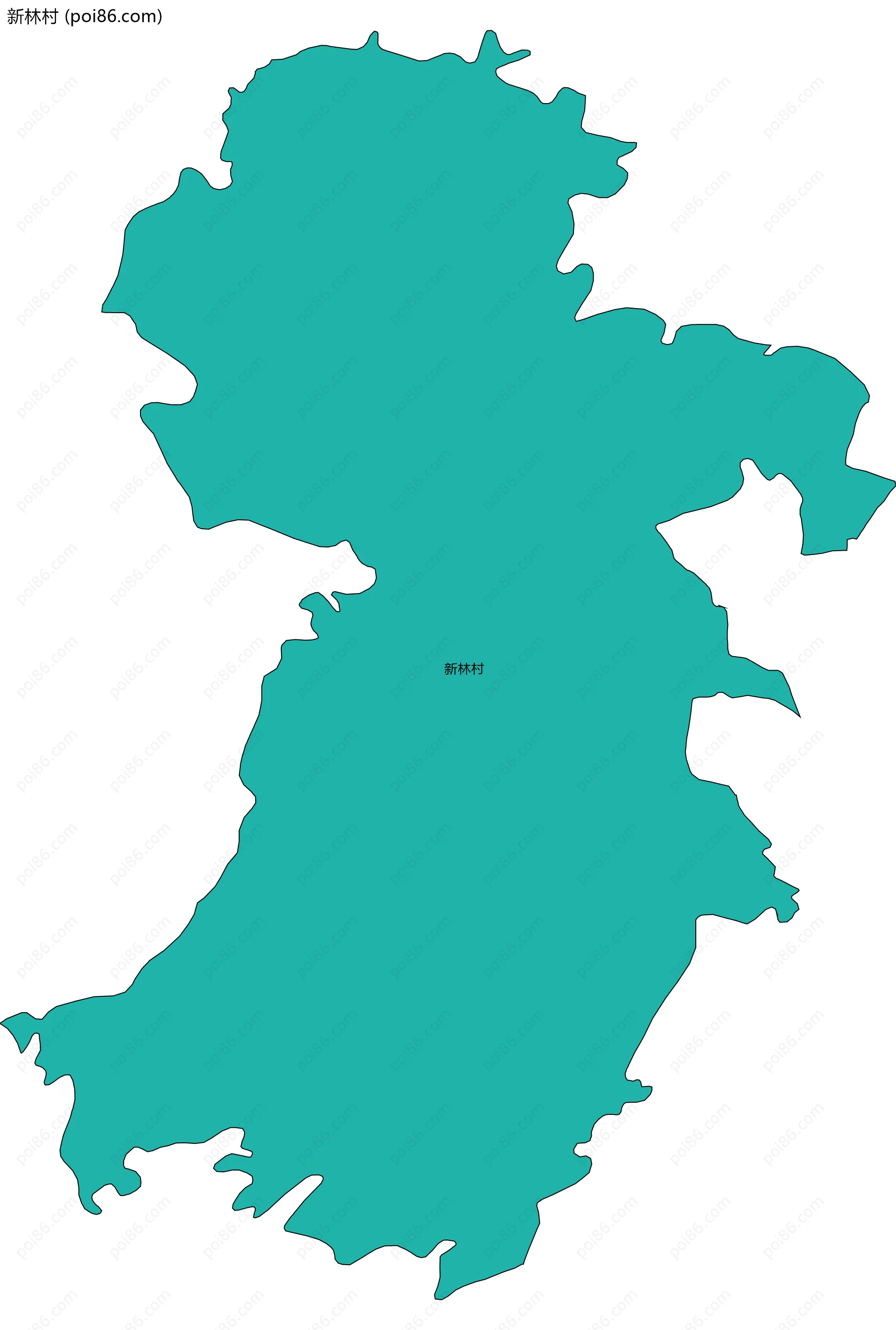 新林村边界地图