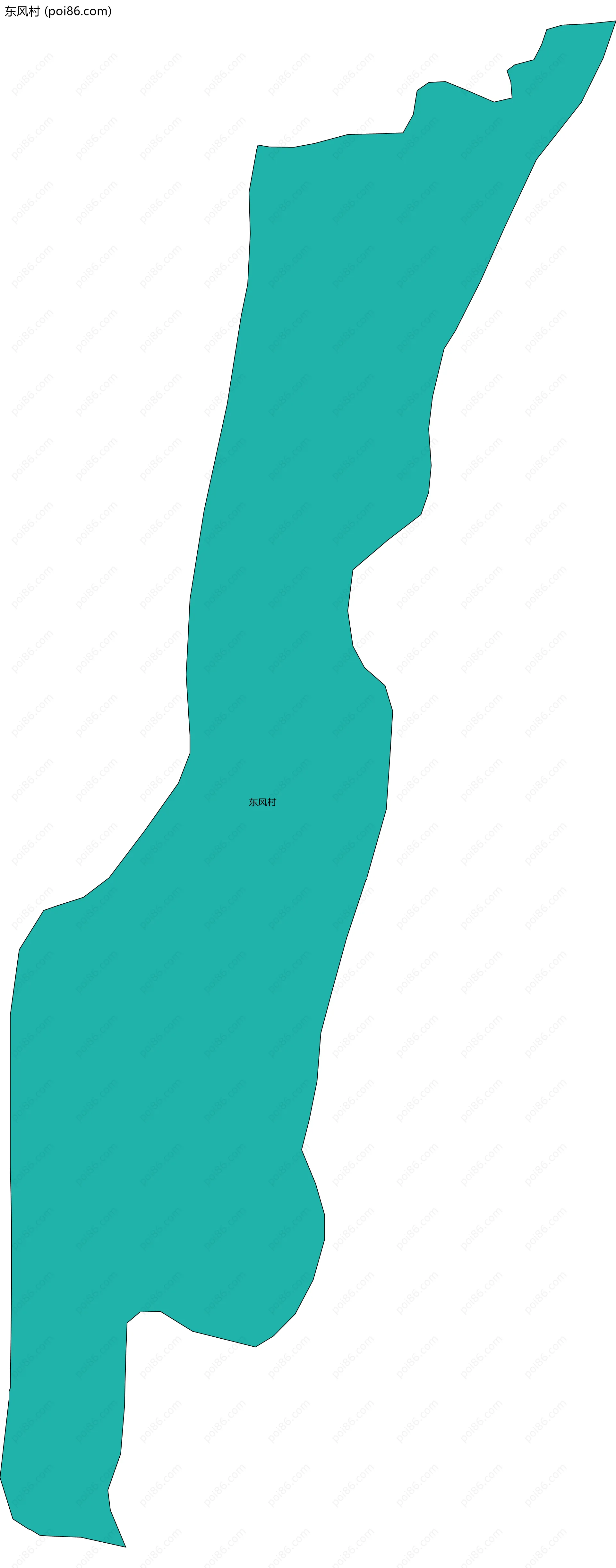 东风村边界地图