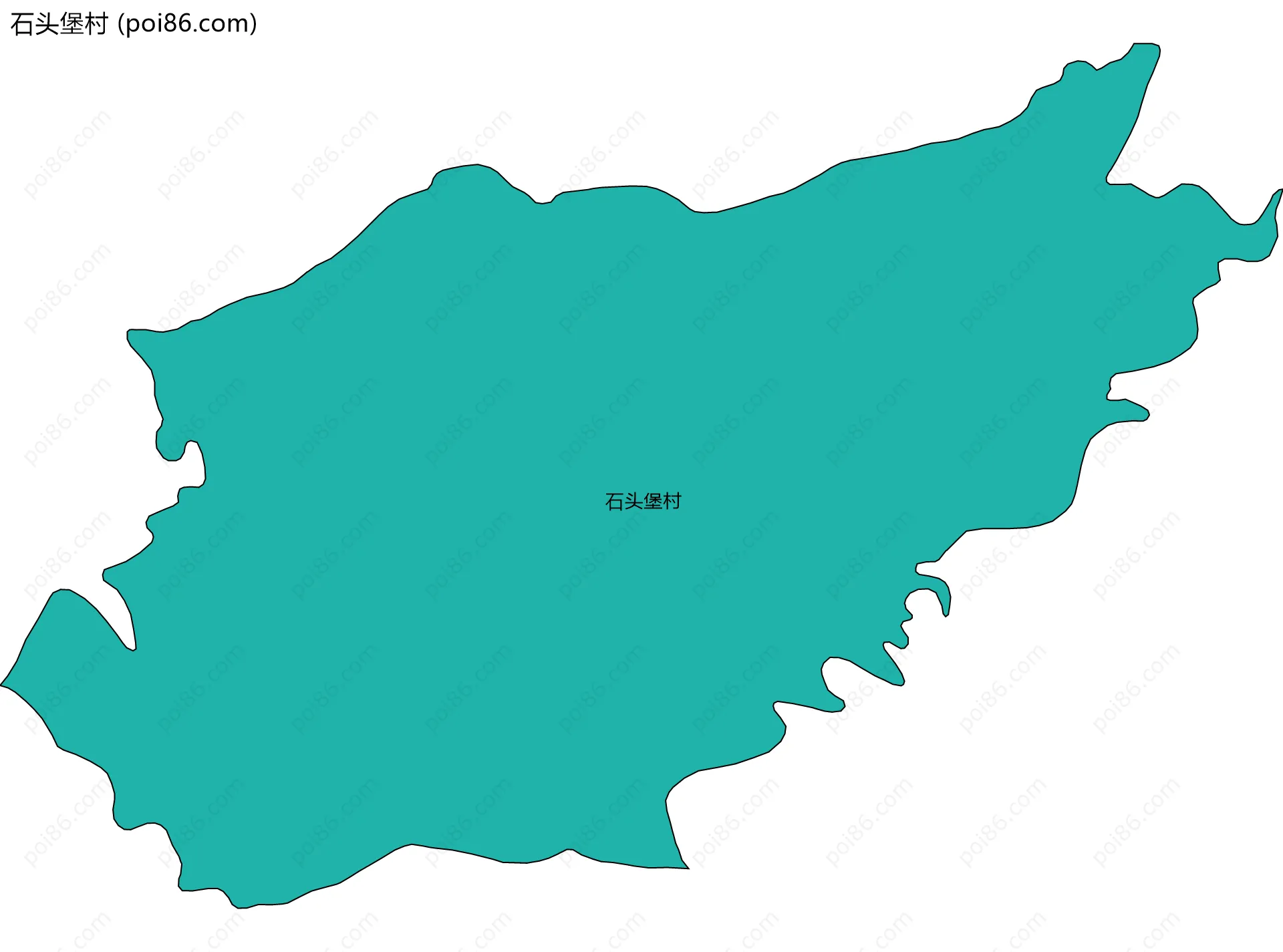 石头堡村边界地图