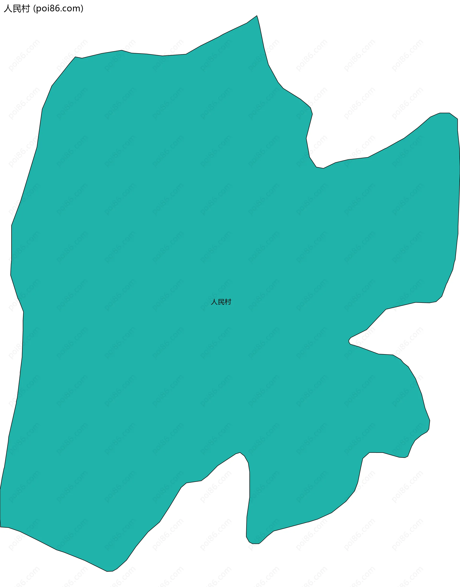 人民村边界地图