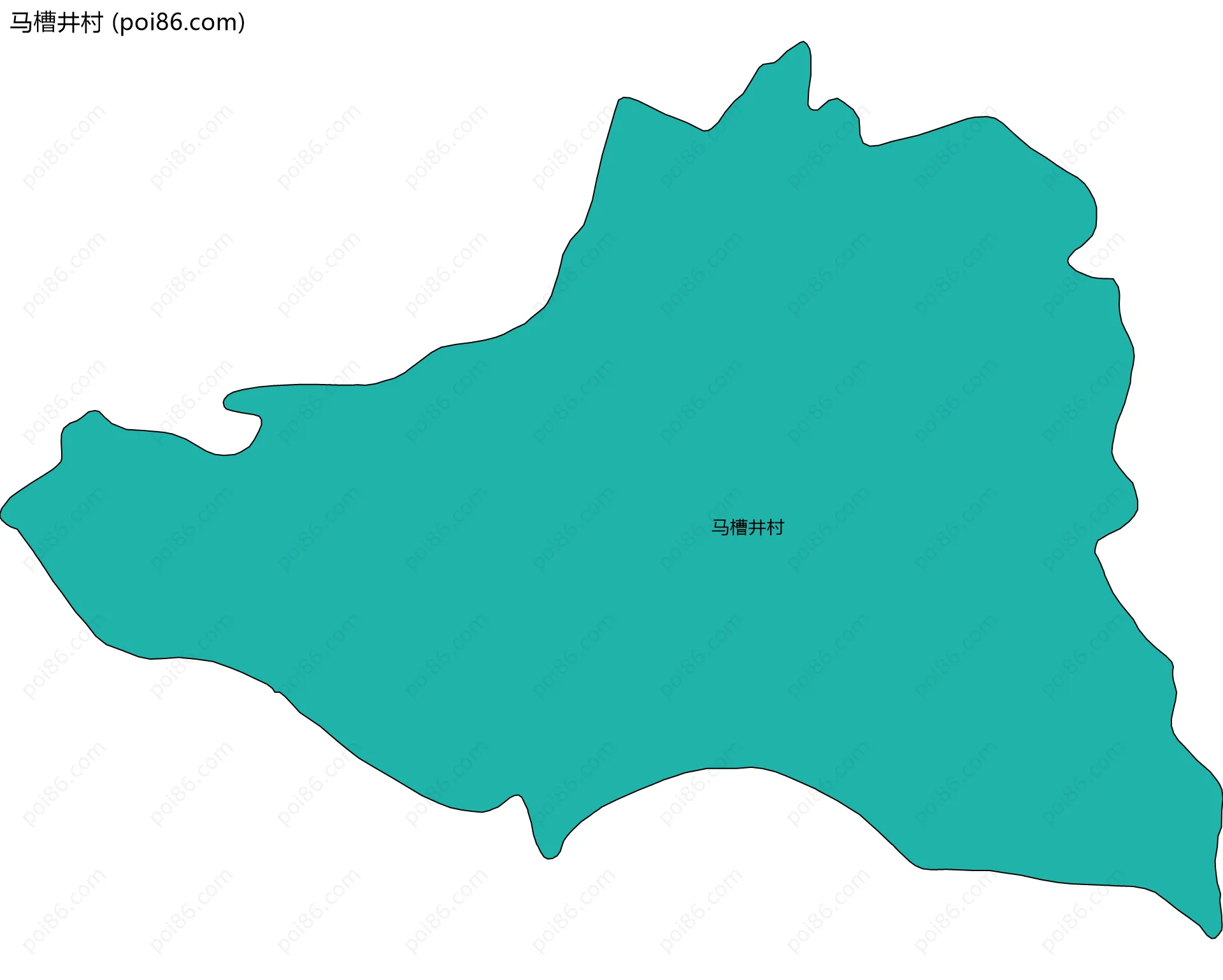 马槽井村边界地图