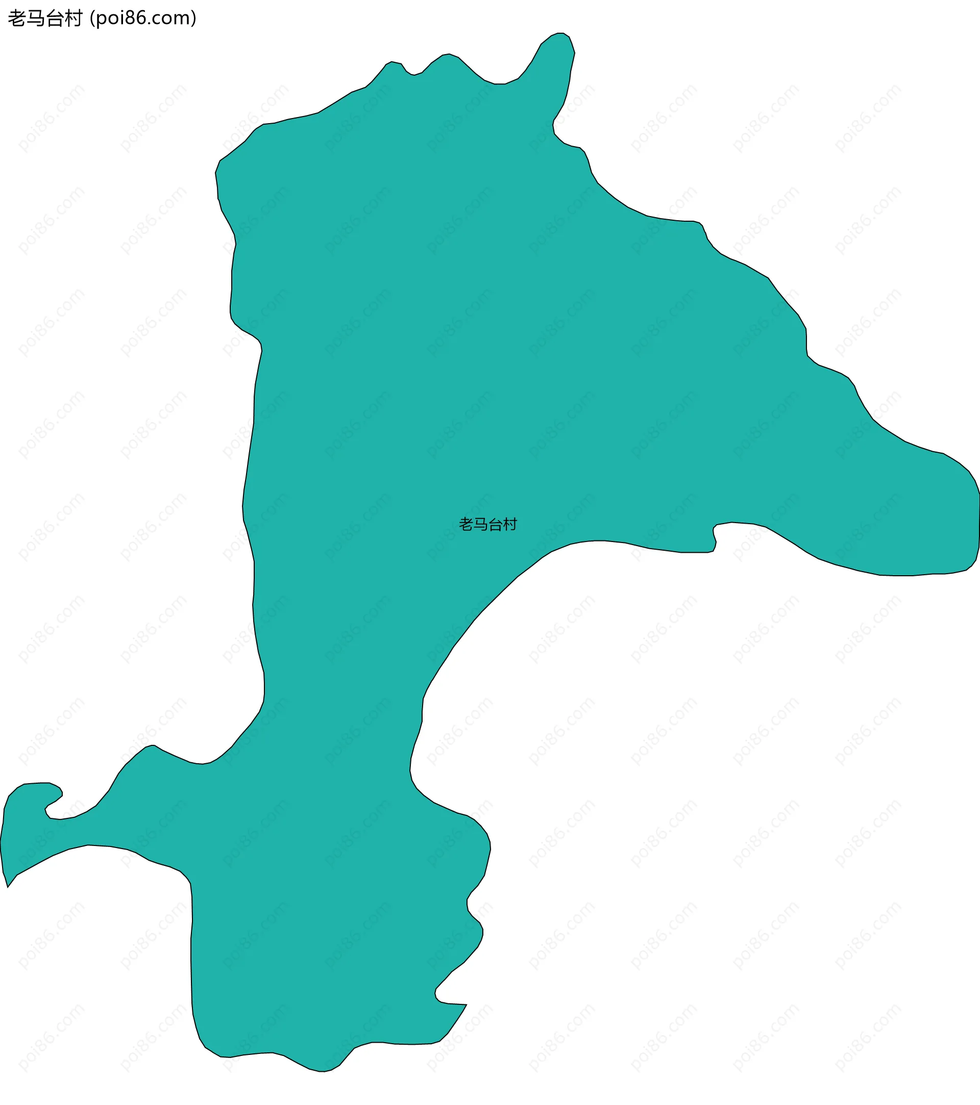 老马台村边界地图