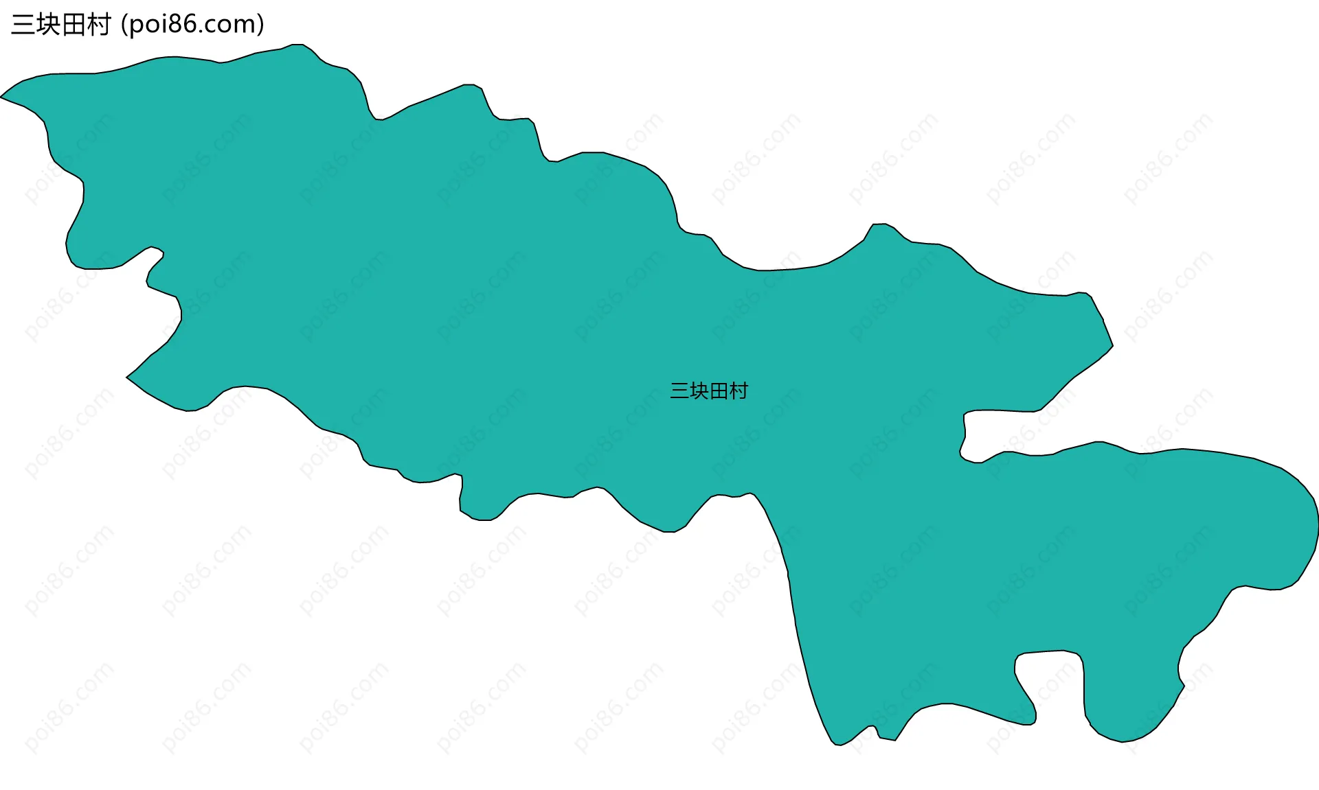 三块田村边界地图