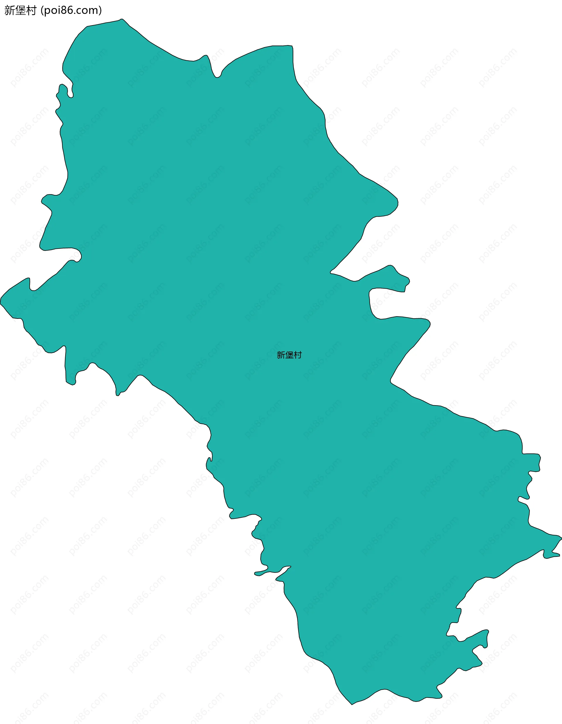 新堡村边界地图