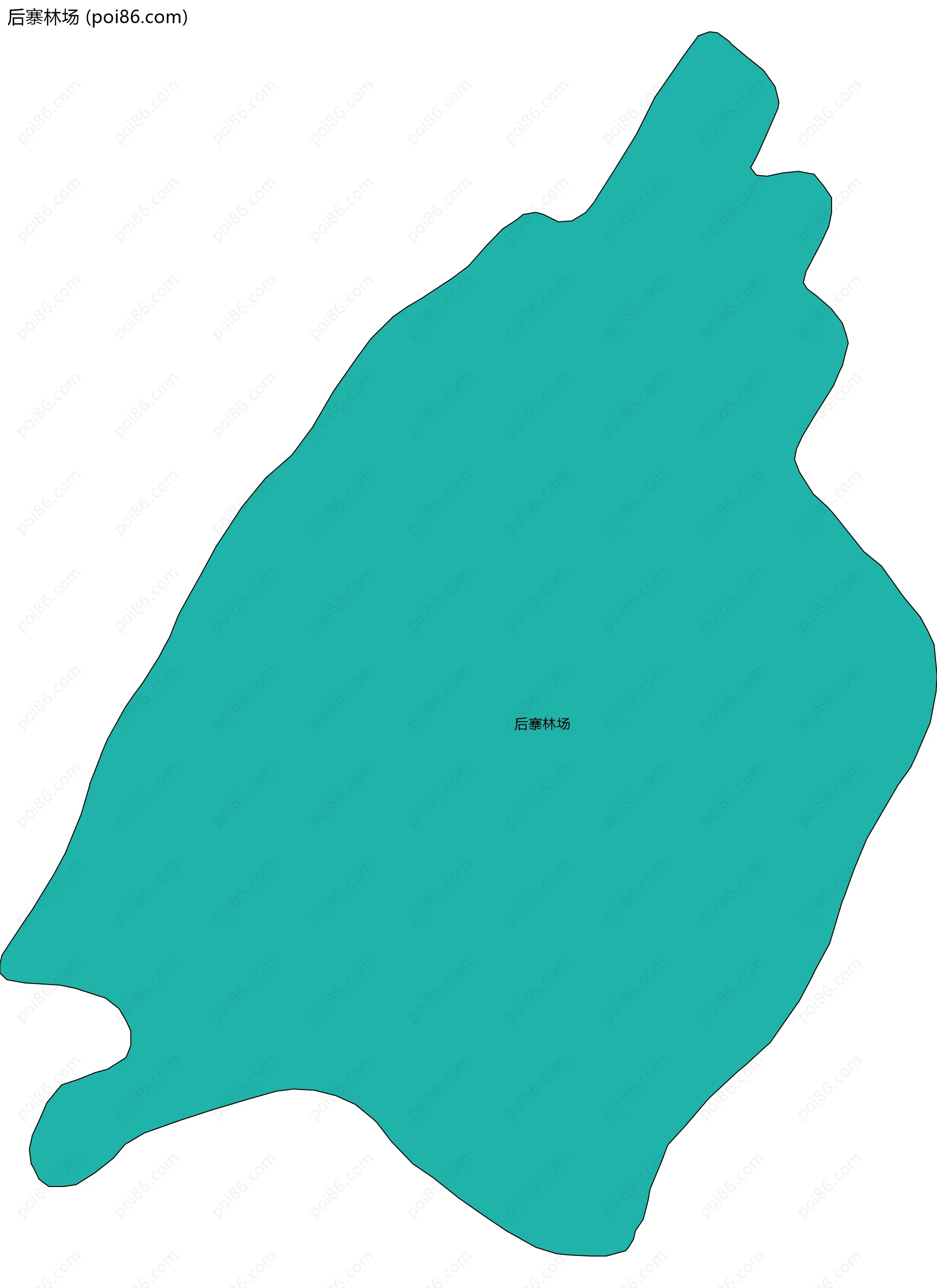 后寨林场边界地图
