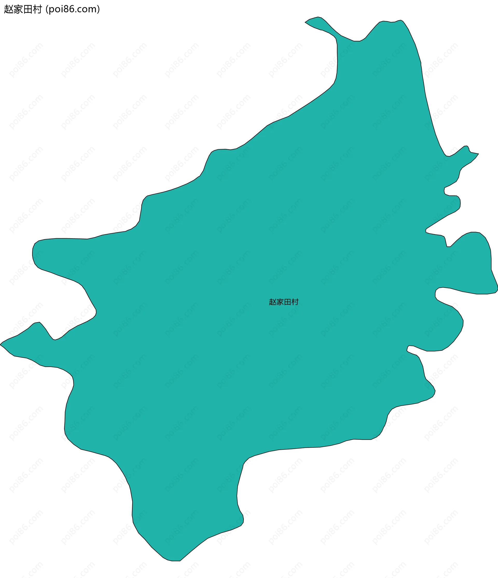赵家田村边界地图