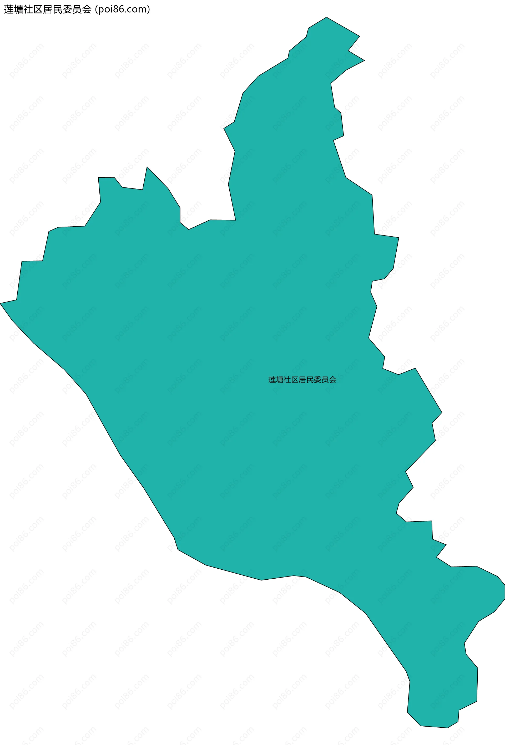 莲塘社区居民委员会边界地图
