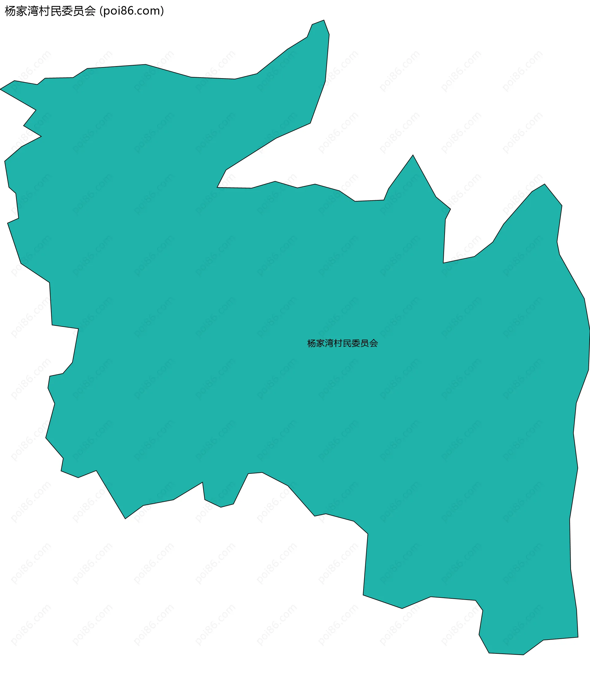 杨家湾村民委员会边界地图