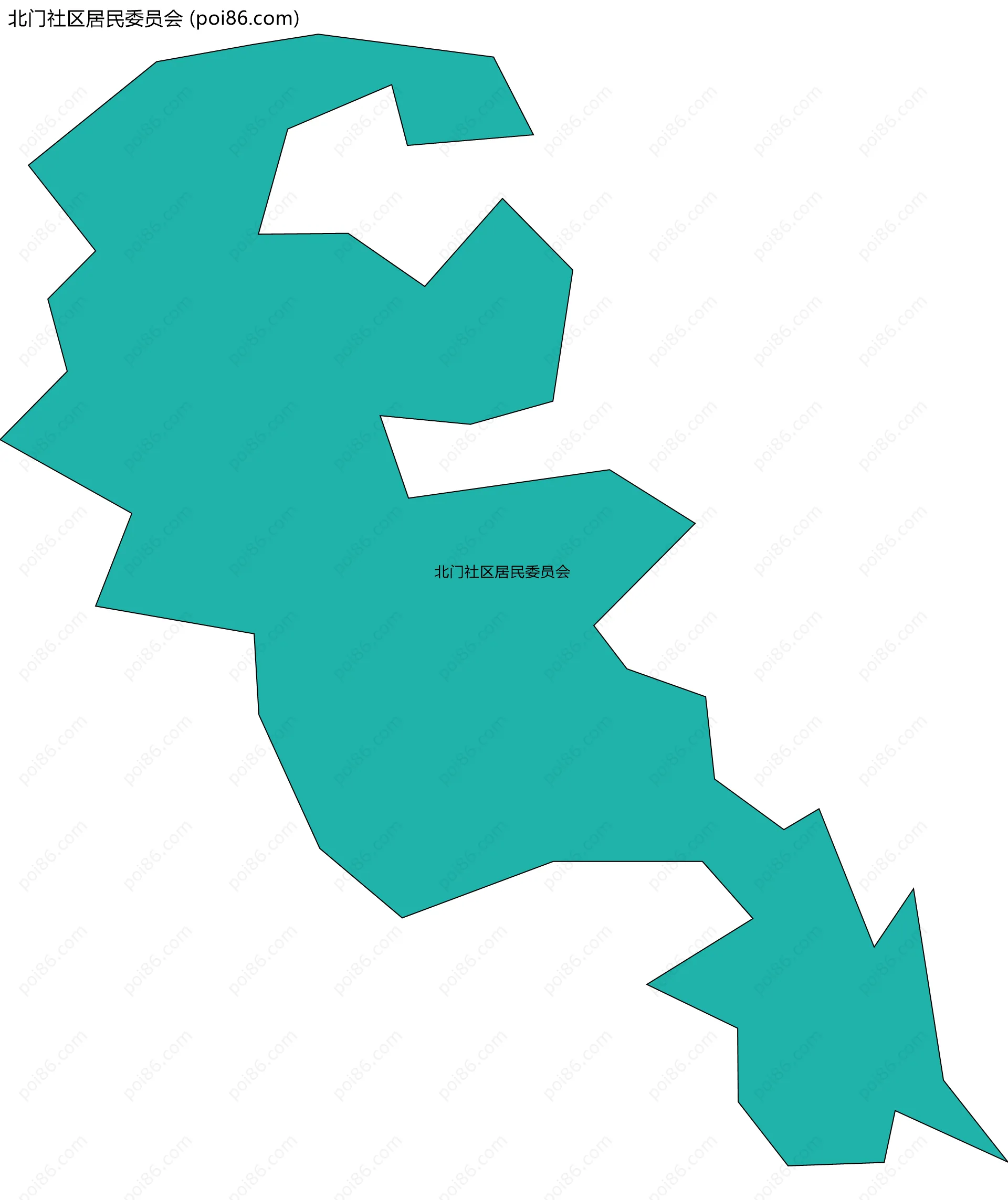 北门社区居民委员会边界地图