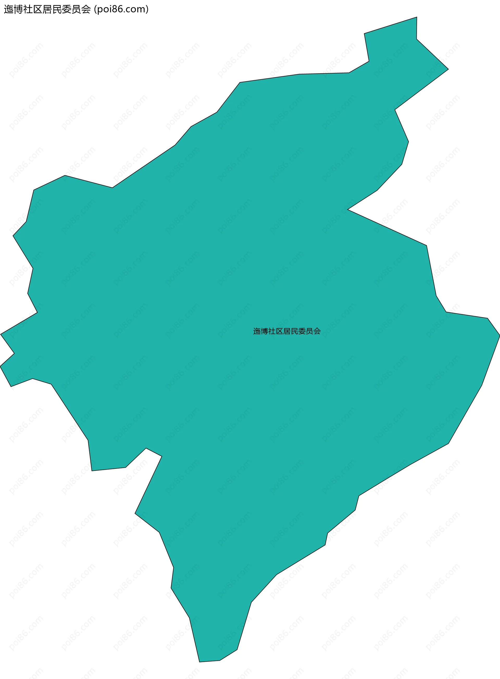 迤博社区居民委员会边界地图