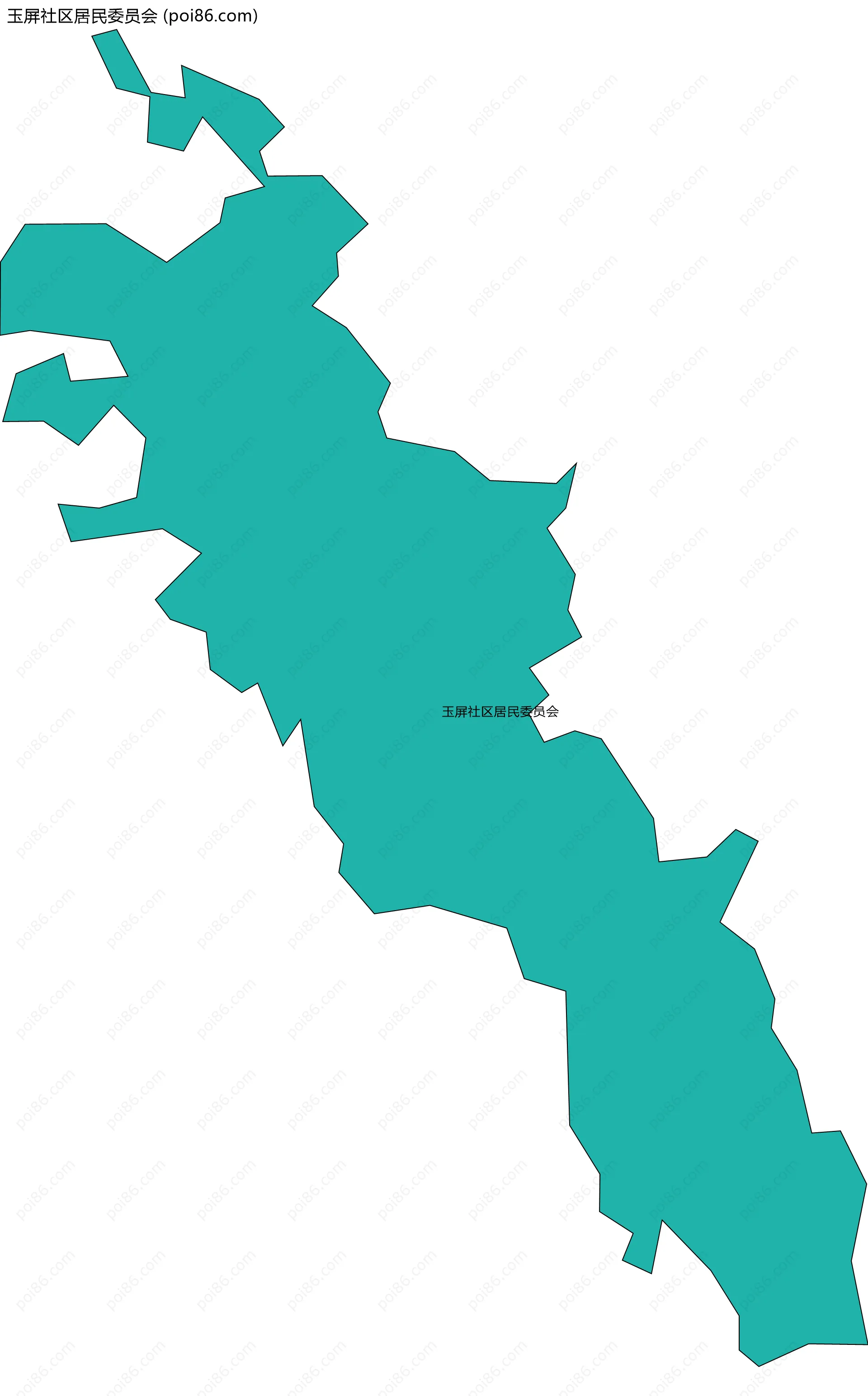 玉屏社区居民委员会边界地图