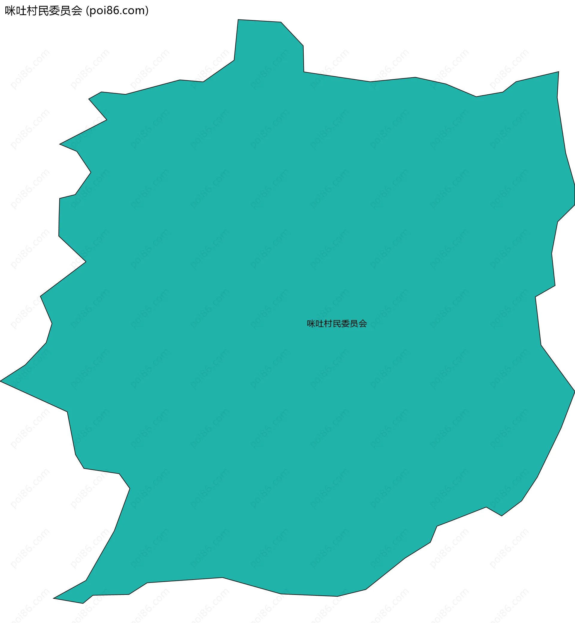 咪吐村民委员会边界地图