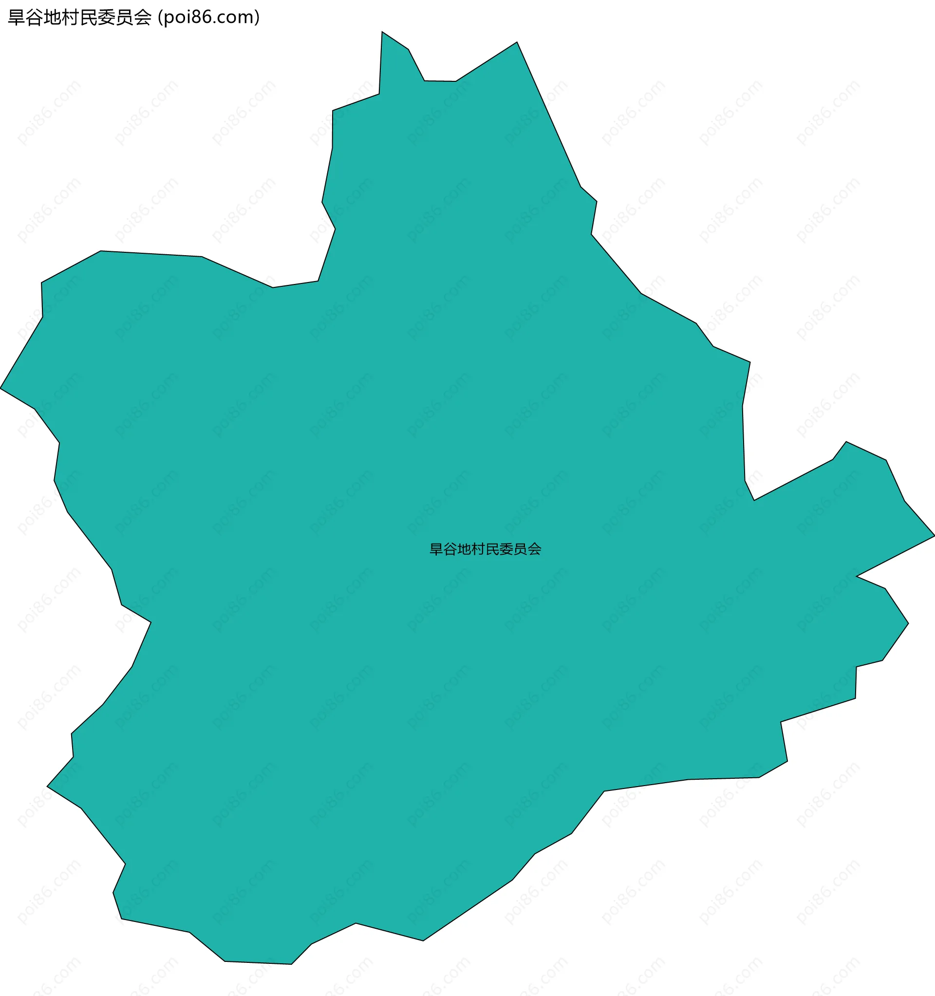 旱谷地村民委员会边界地图