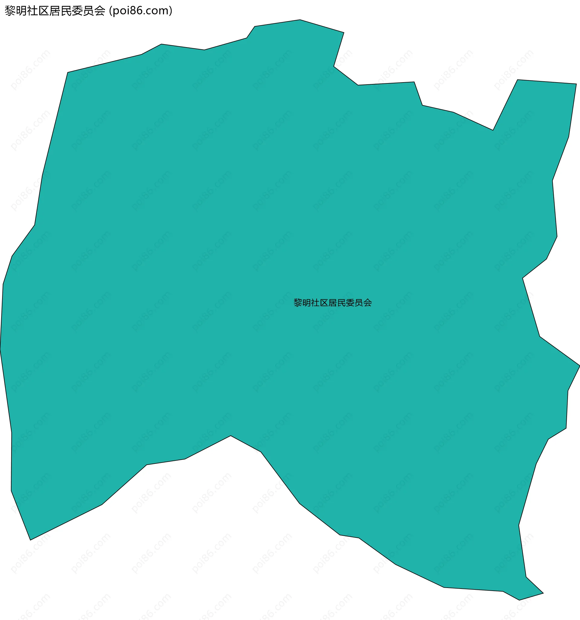 黎明社区居民委员会边界地图