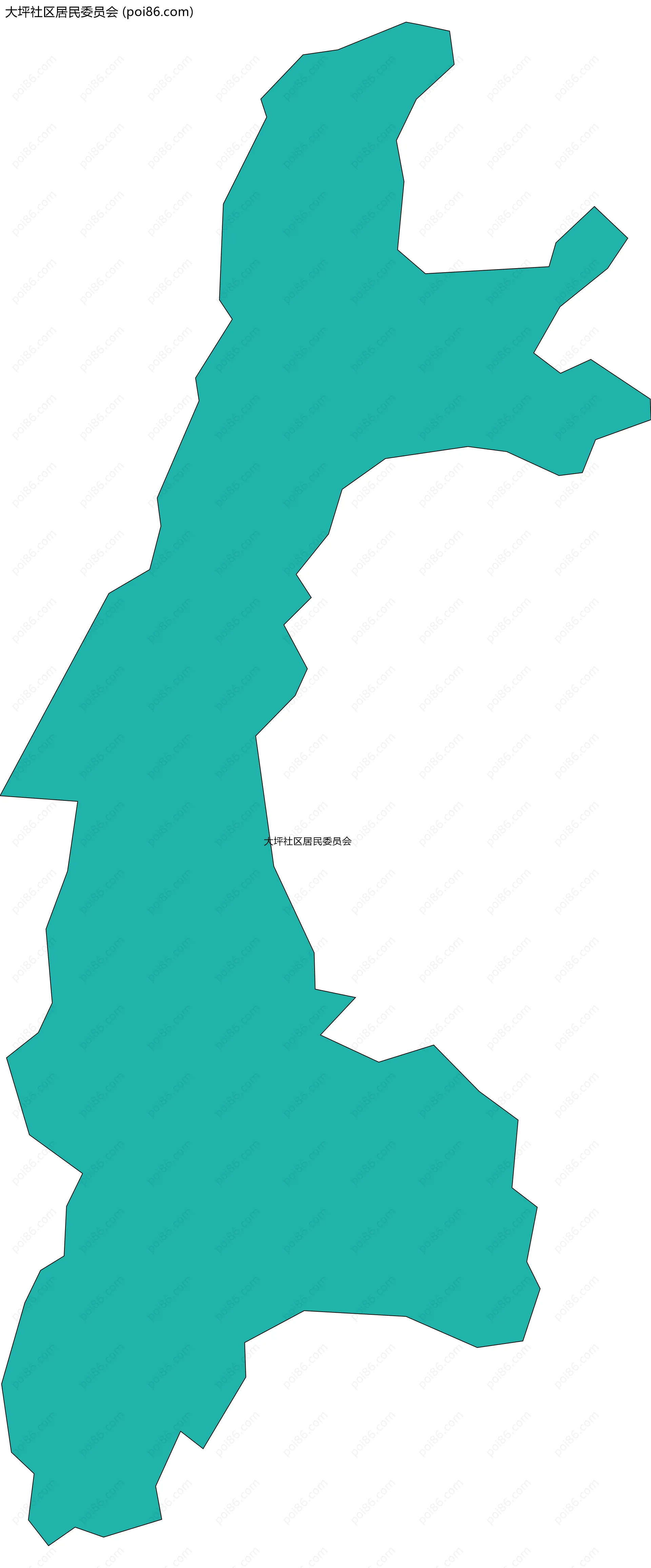 大坪社区居民委员会边界地图