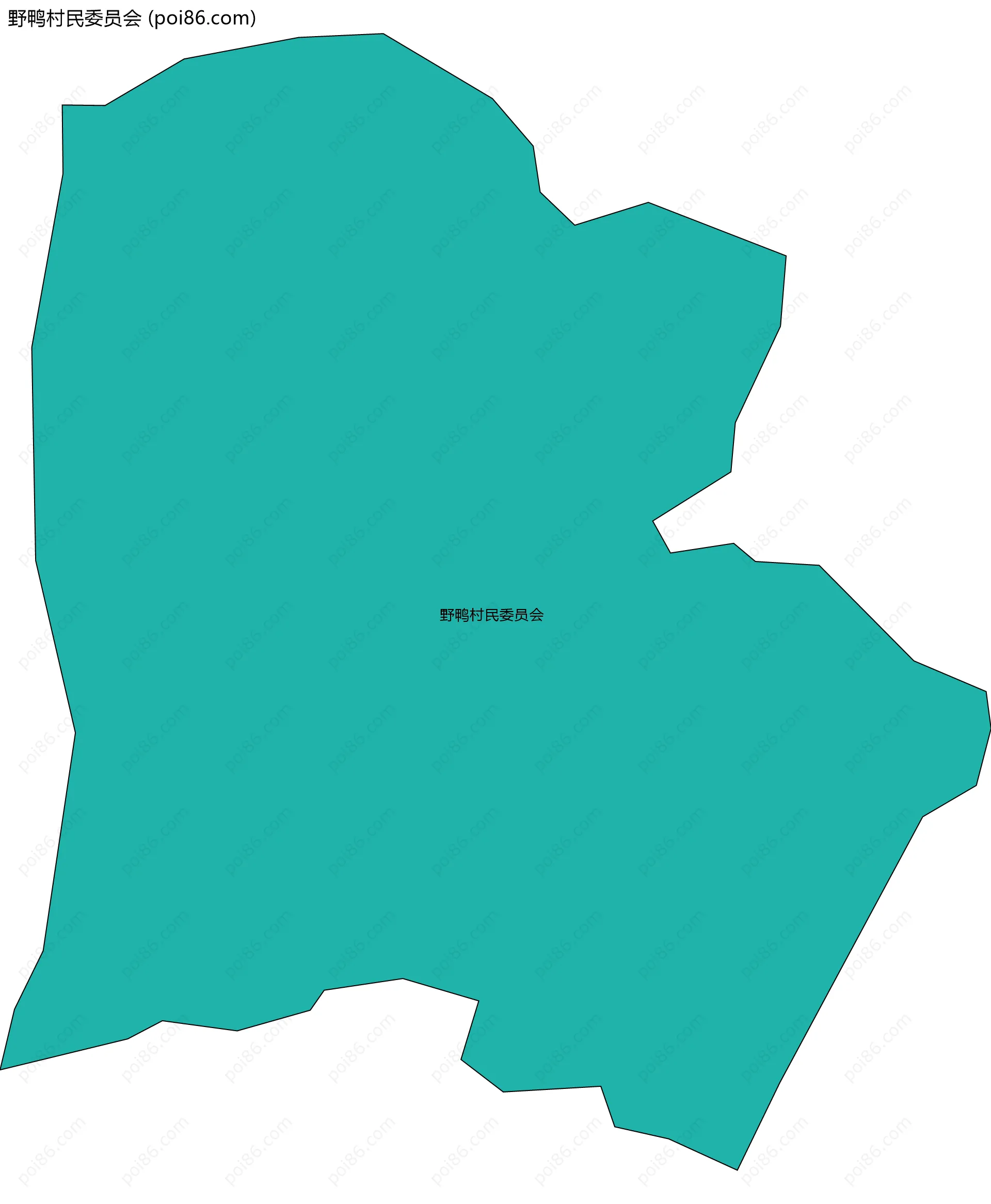 野鸭村民委员会边界地图