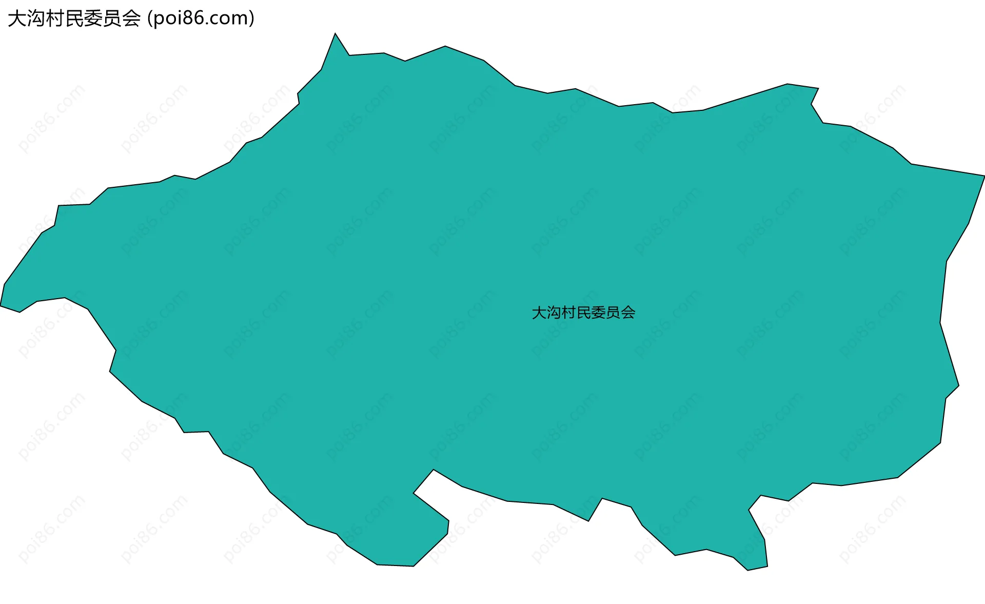 大沟村民委员会边界地图