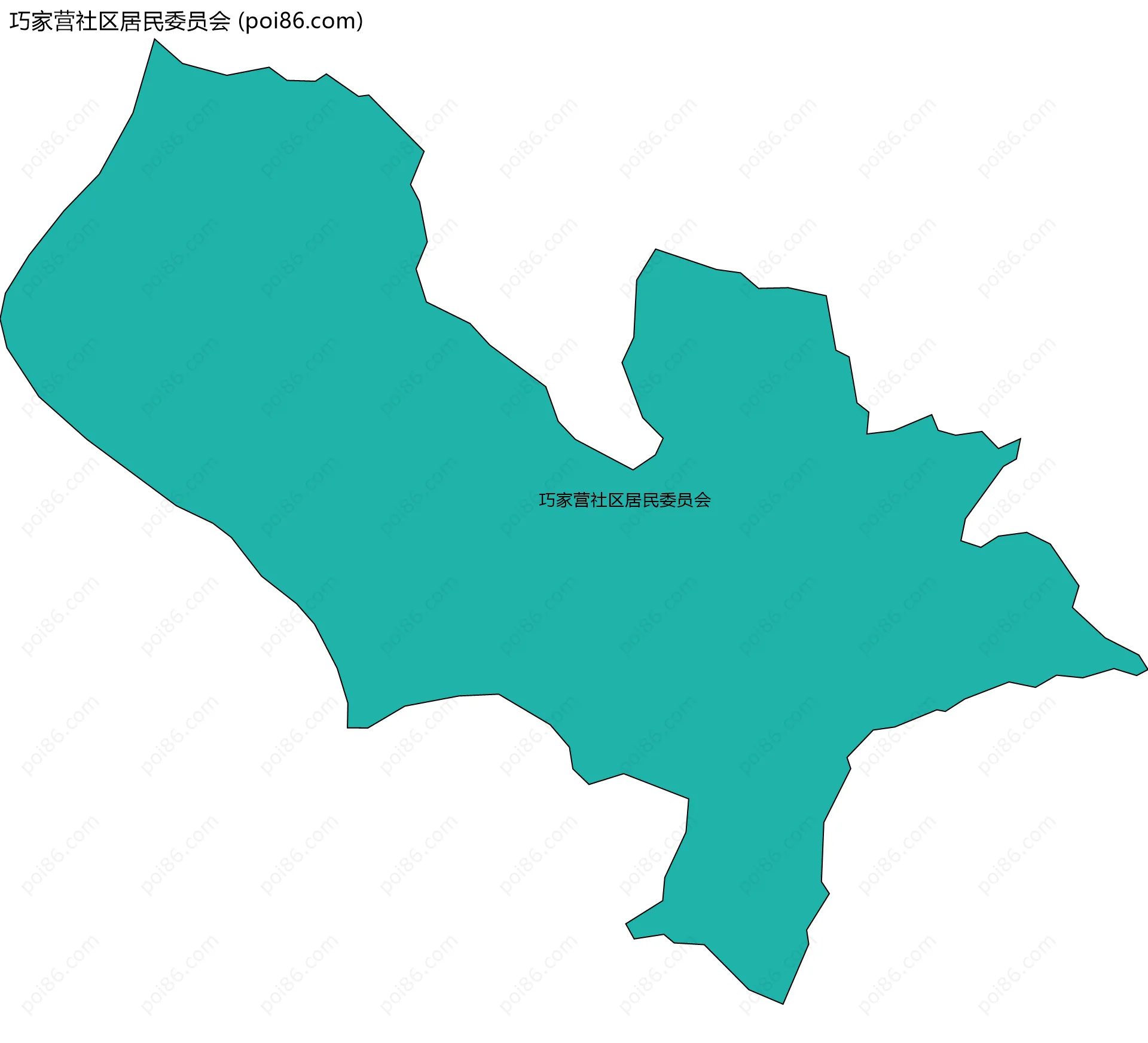 巧家营社区居民委员会边界地图