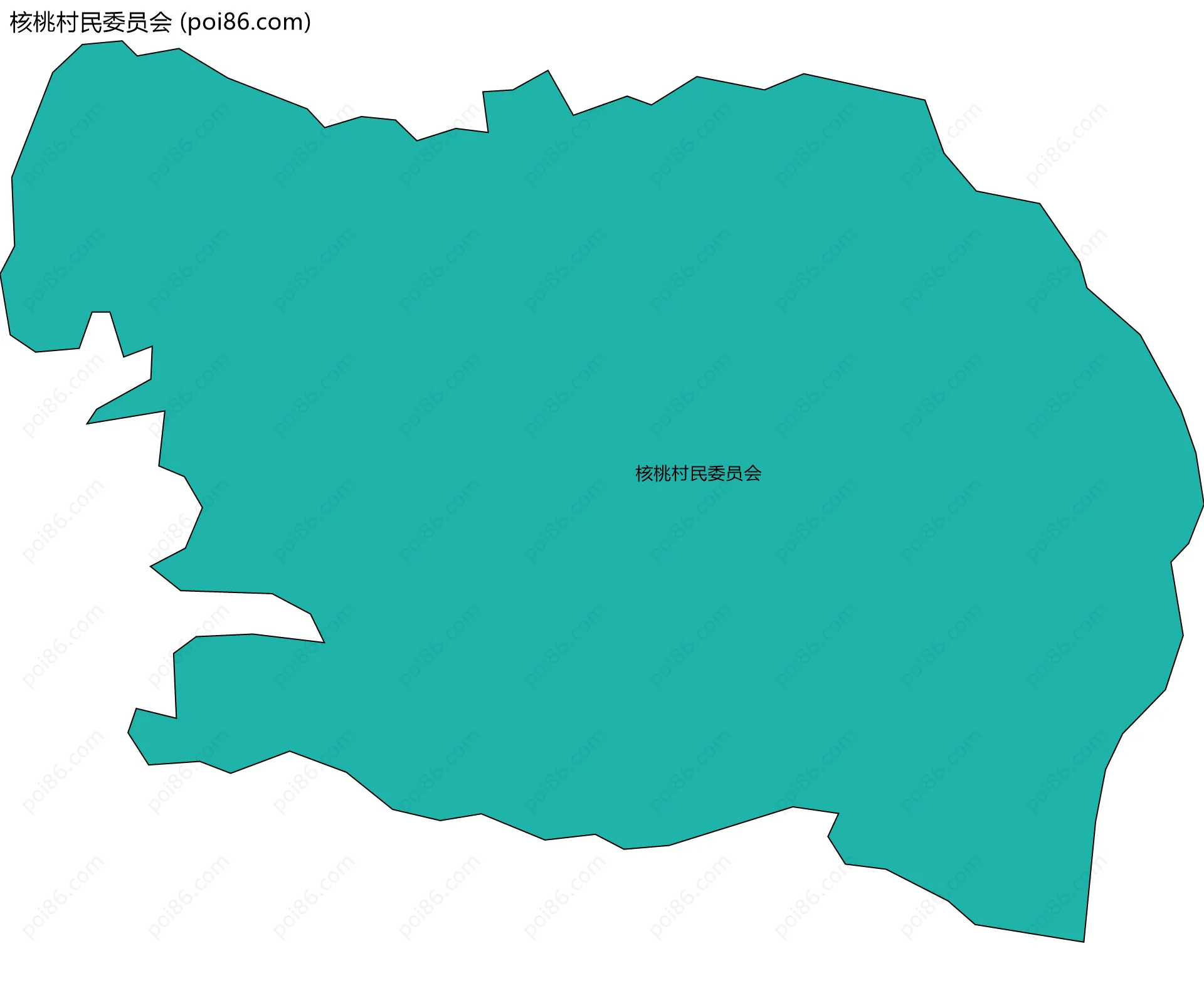 核桃村民委员会边界地图