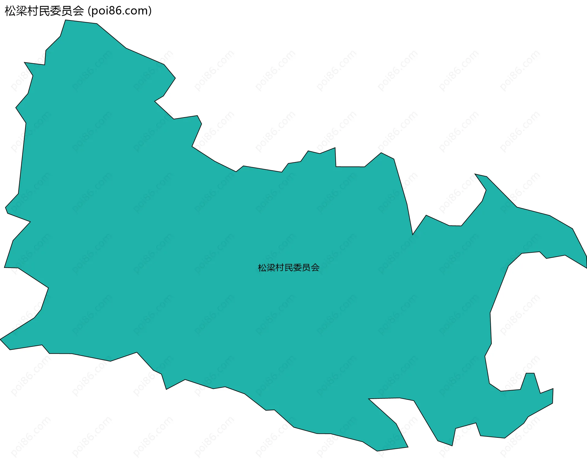 松梁村民委员会边界地图