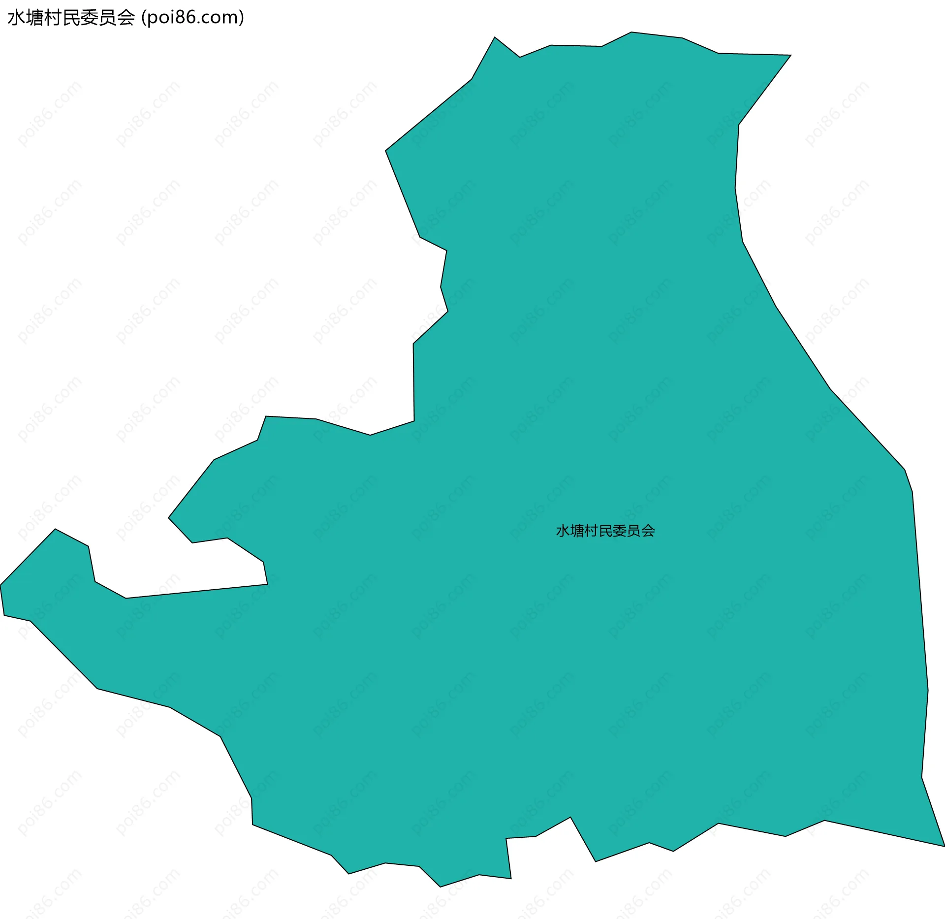 水塘村民委员会边界地图