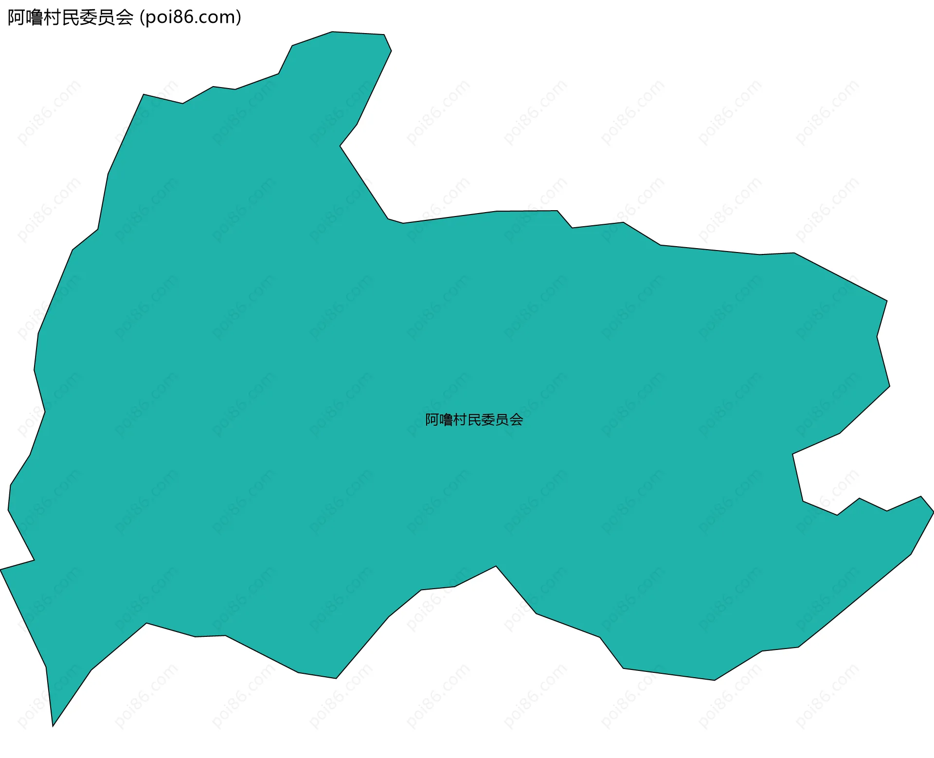 阿噜村民委员会边界地图
