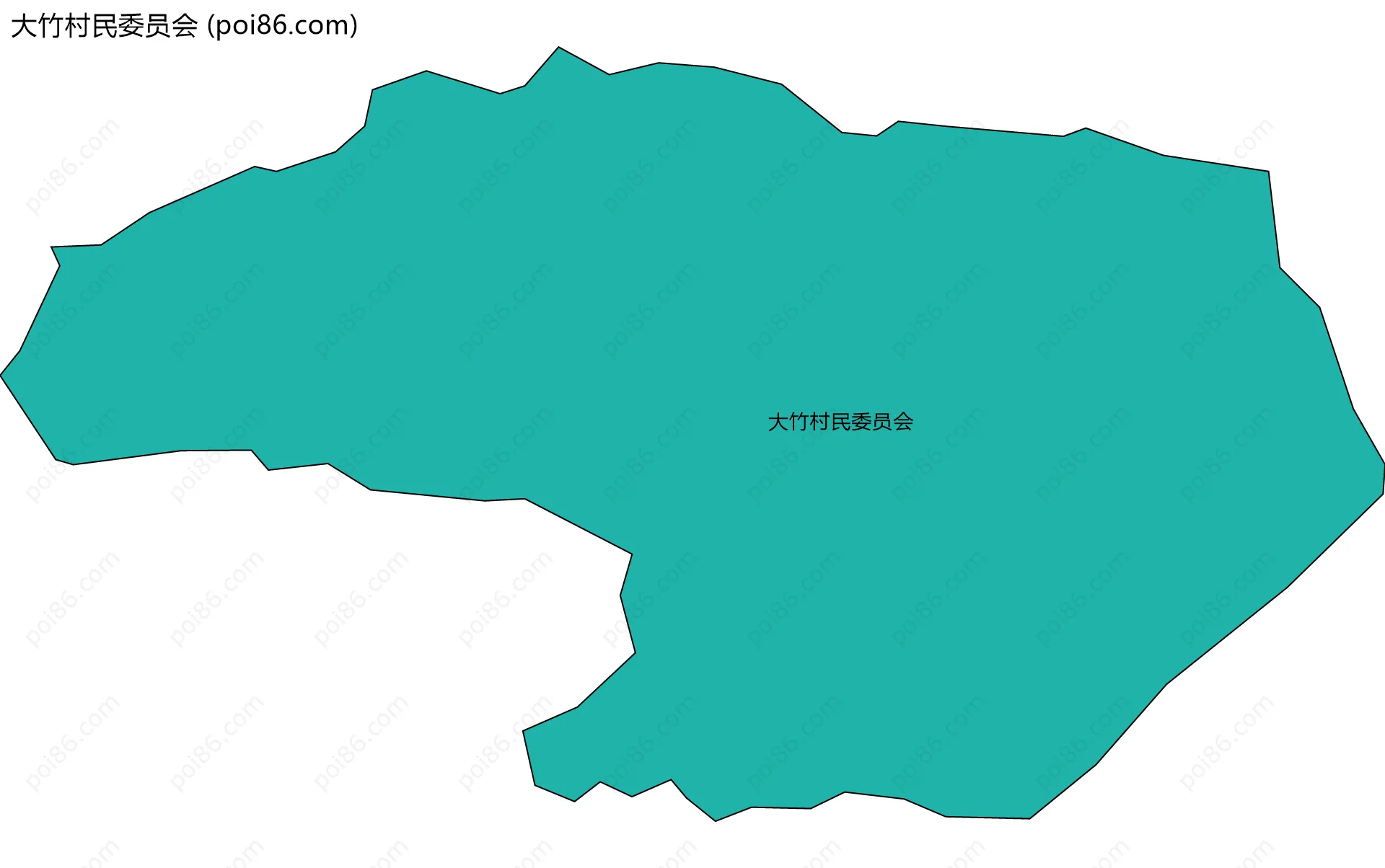 大竹村民委员会边界地图