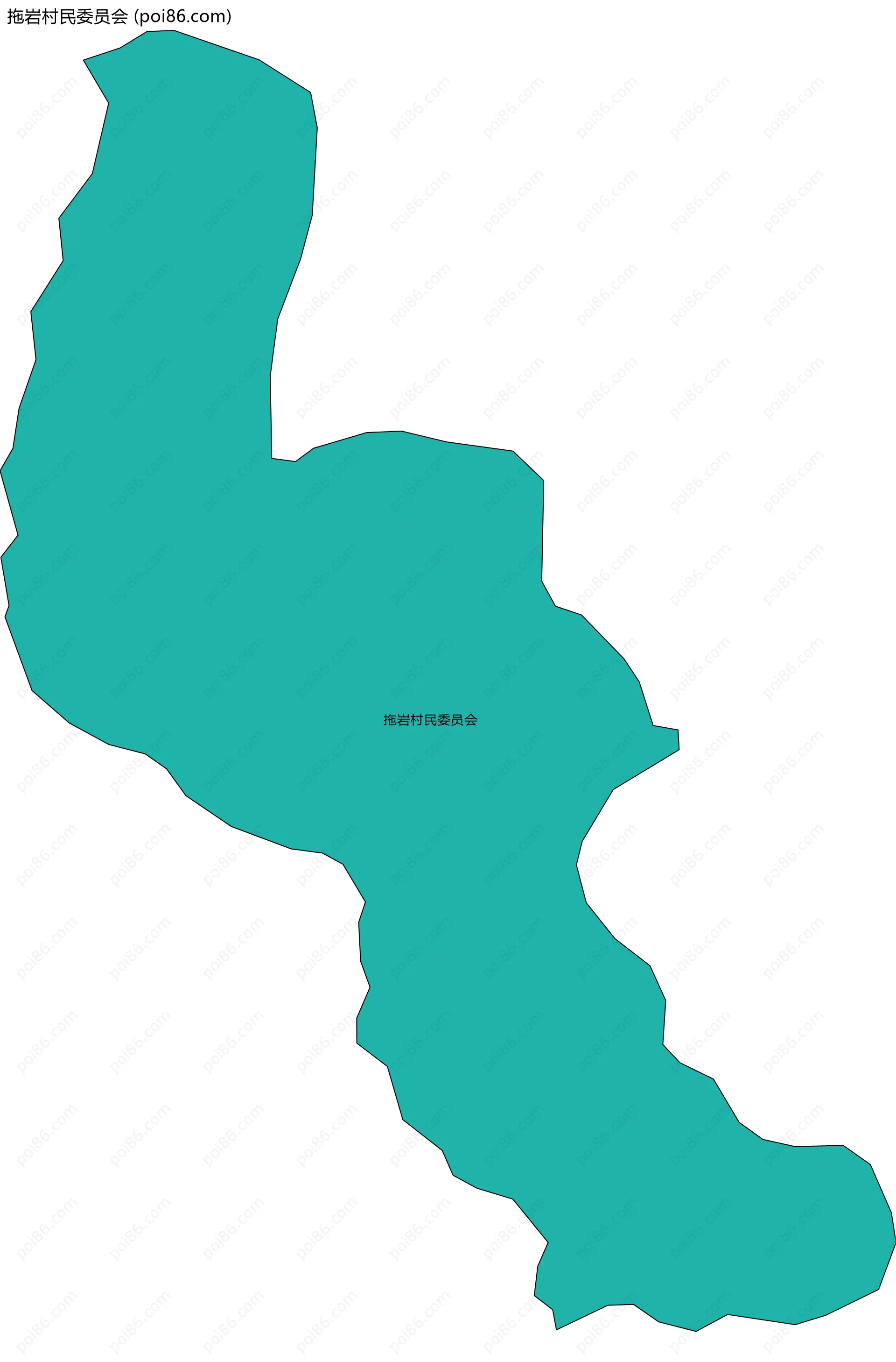 拖岩村民委员会边界地图