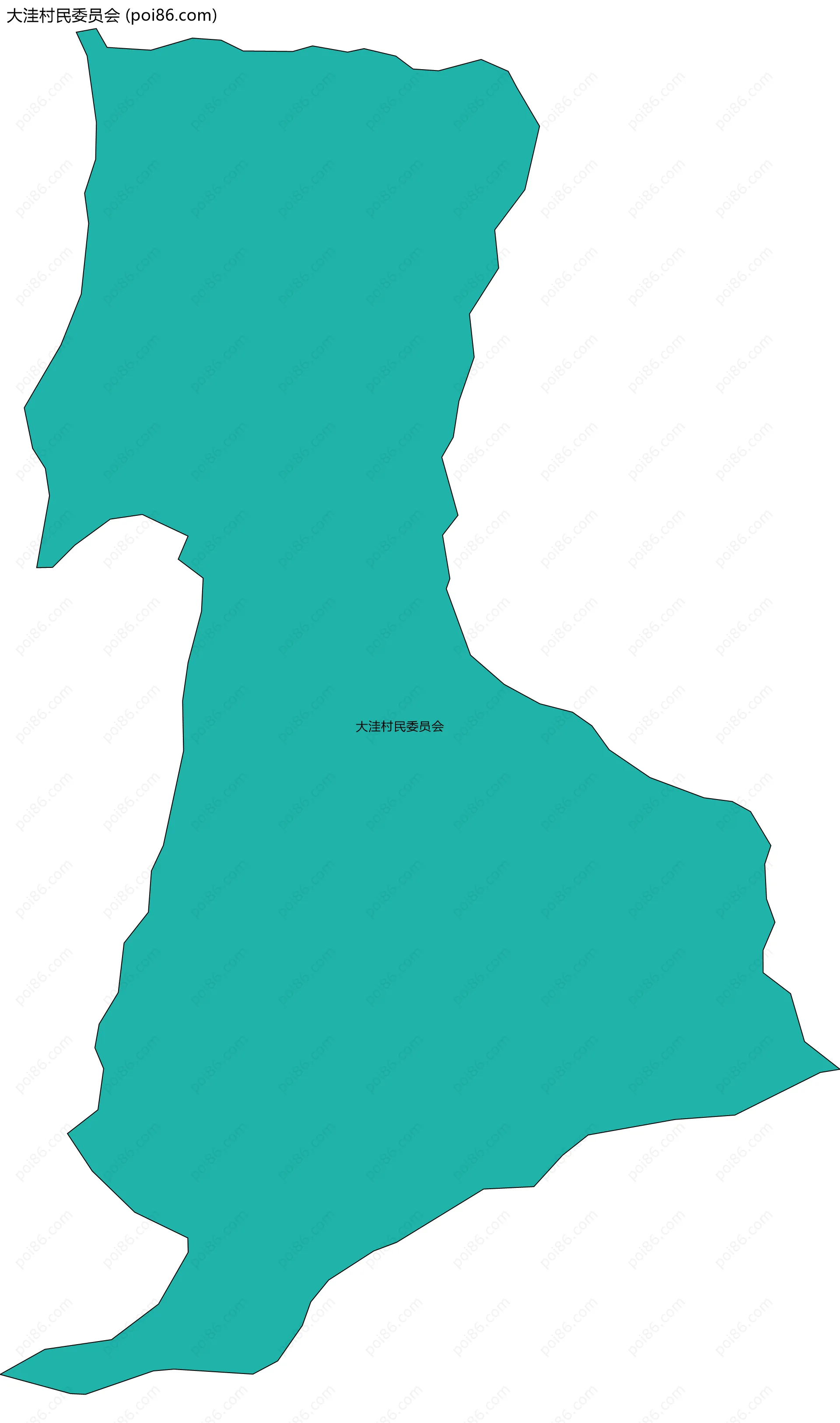 大洼村民委员会边界地图