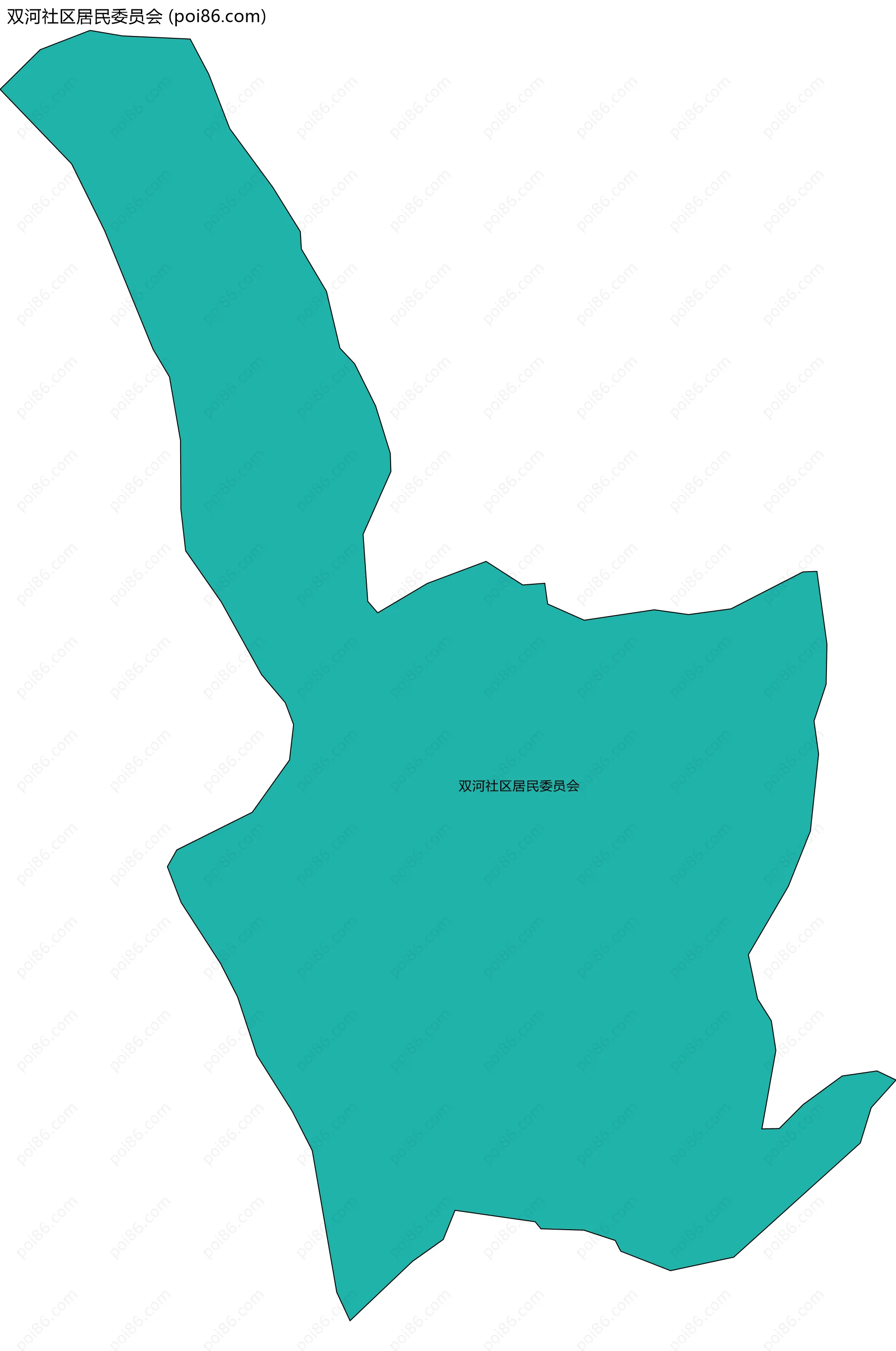 双河社区居民委员会边界地图