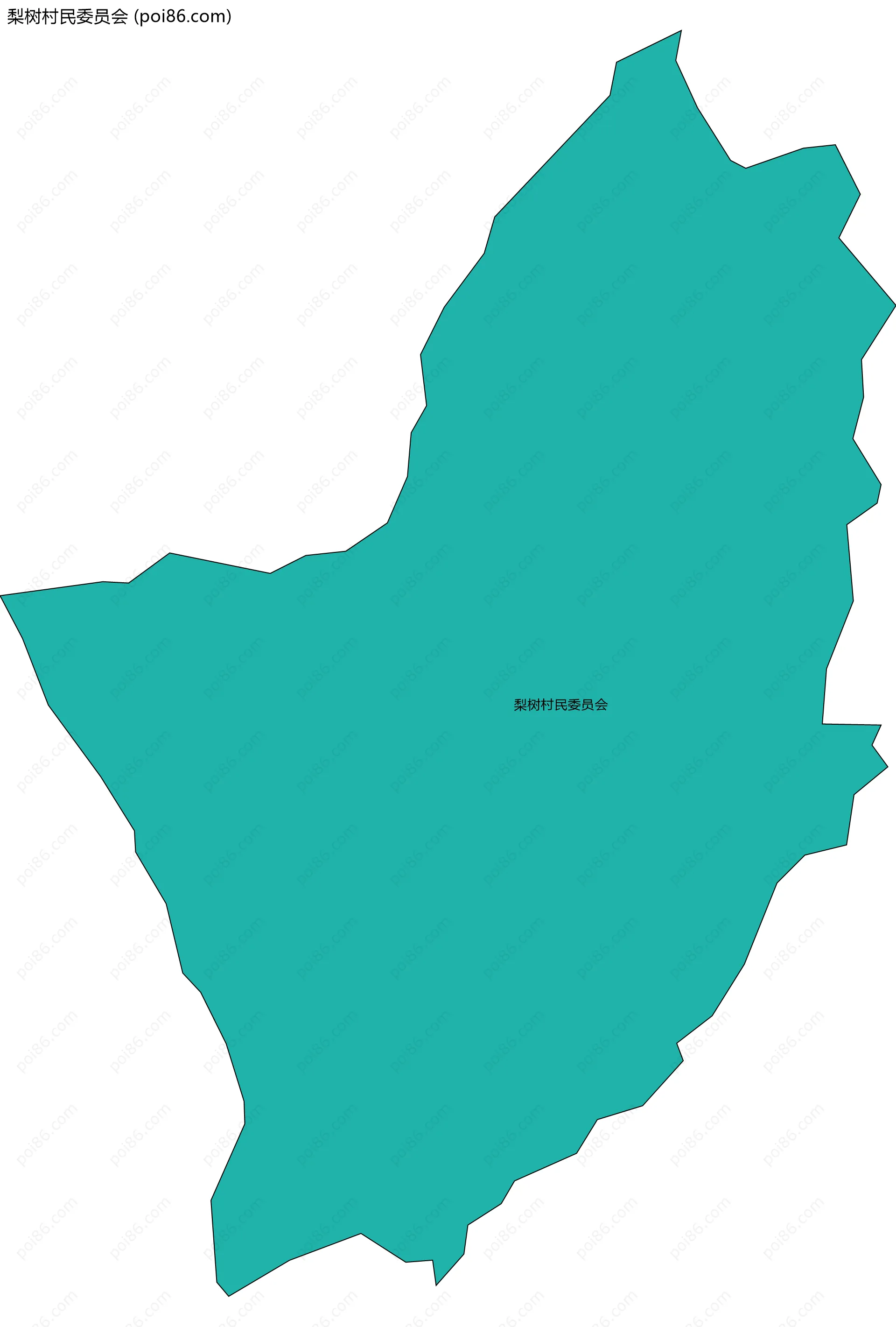 梨树村民委员会边界地图