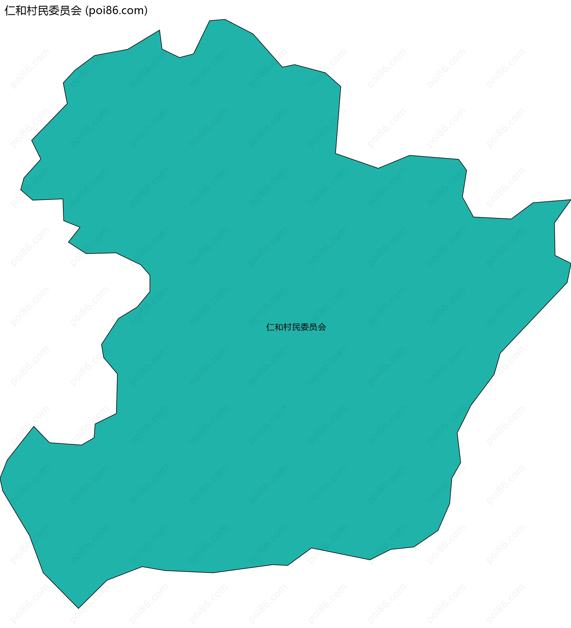 仁和村民委员会边界地图
