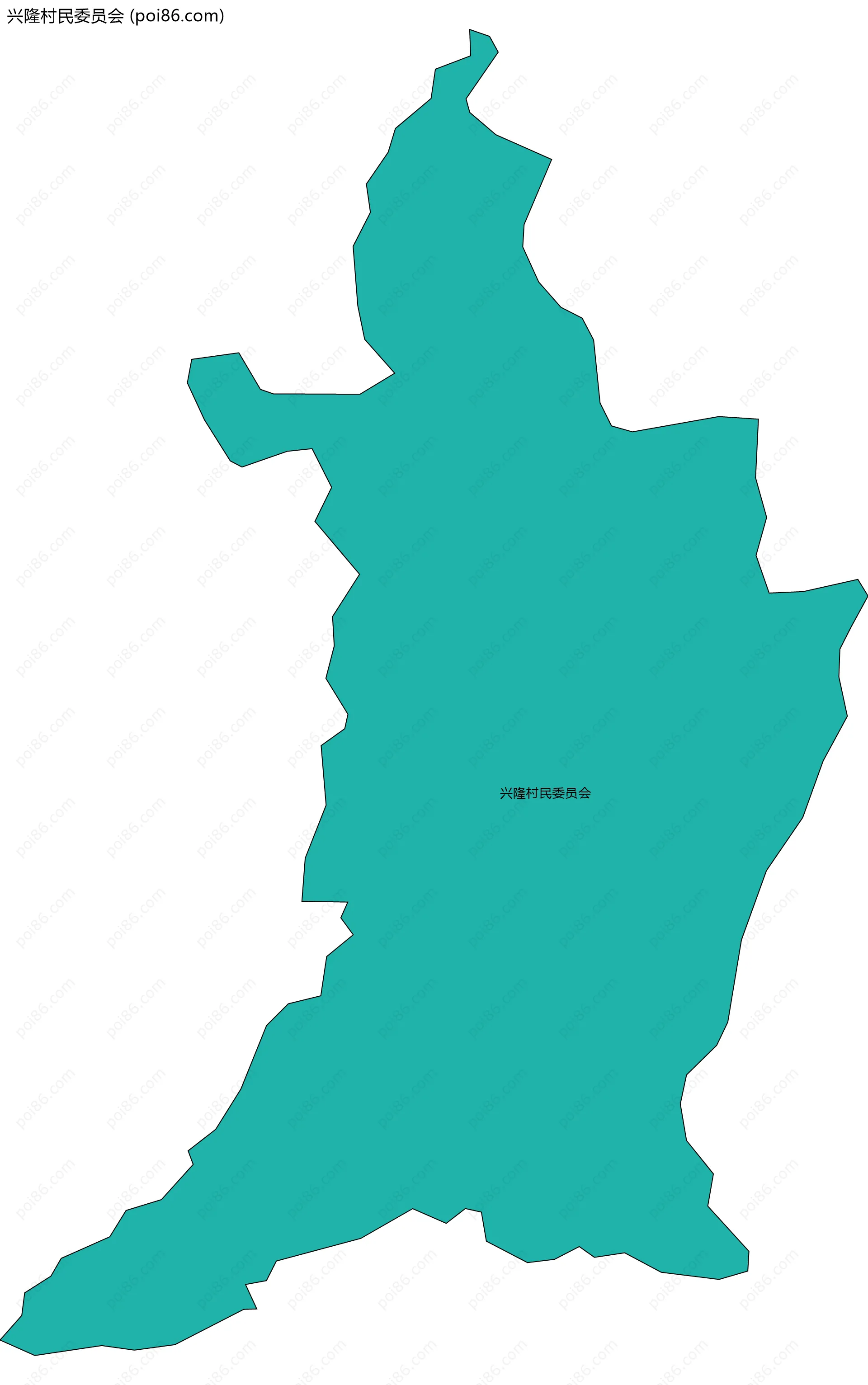 兴隆村民委员会边界地图