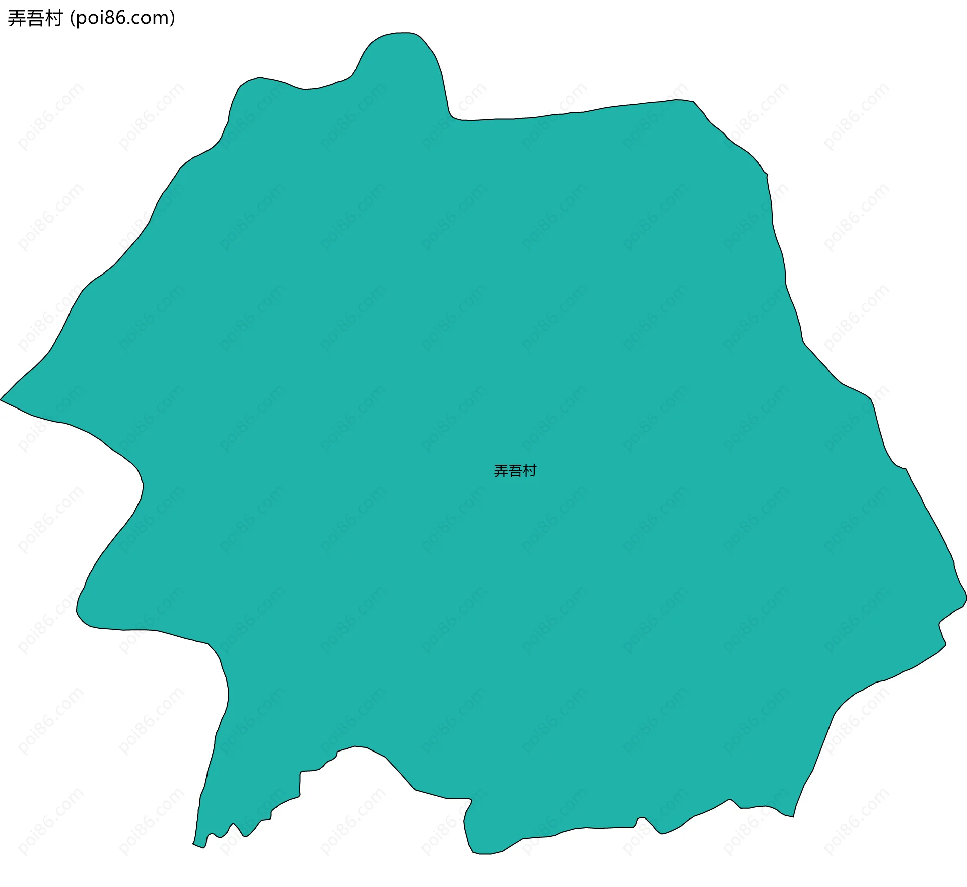 弄吾村边界地图